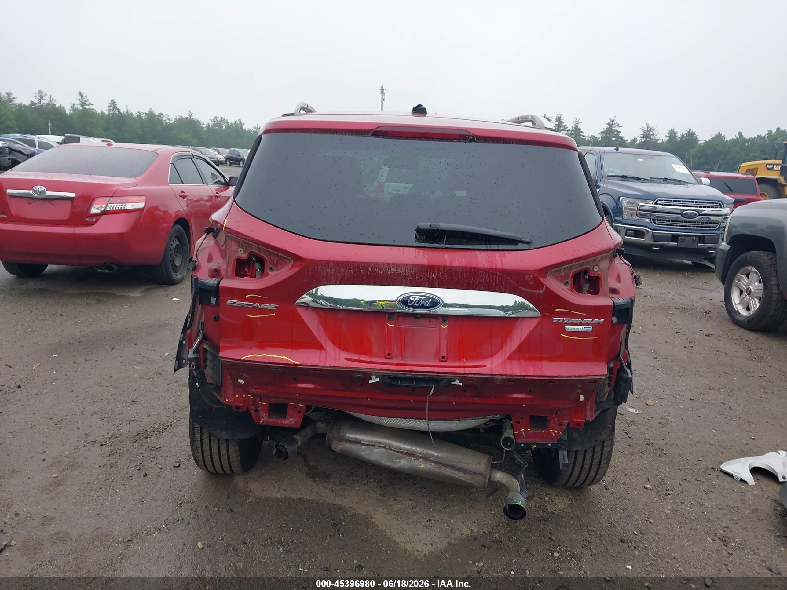 2015 Ford Escape Titanium Red vin: 1FMCU9J91FUC53344
