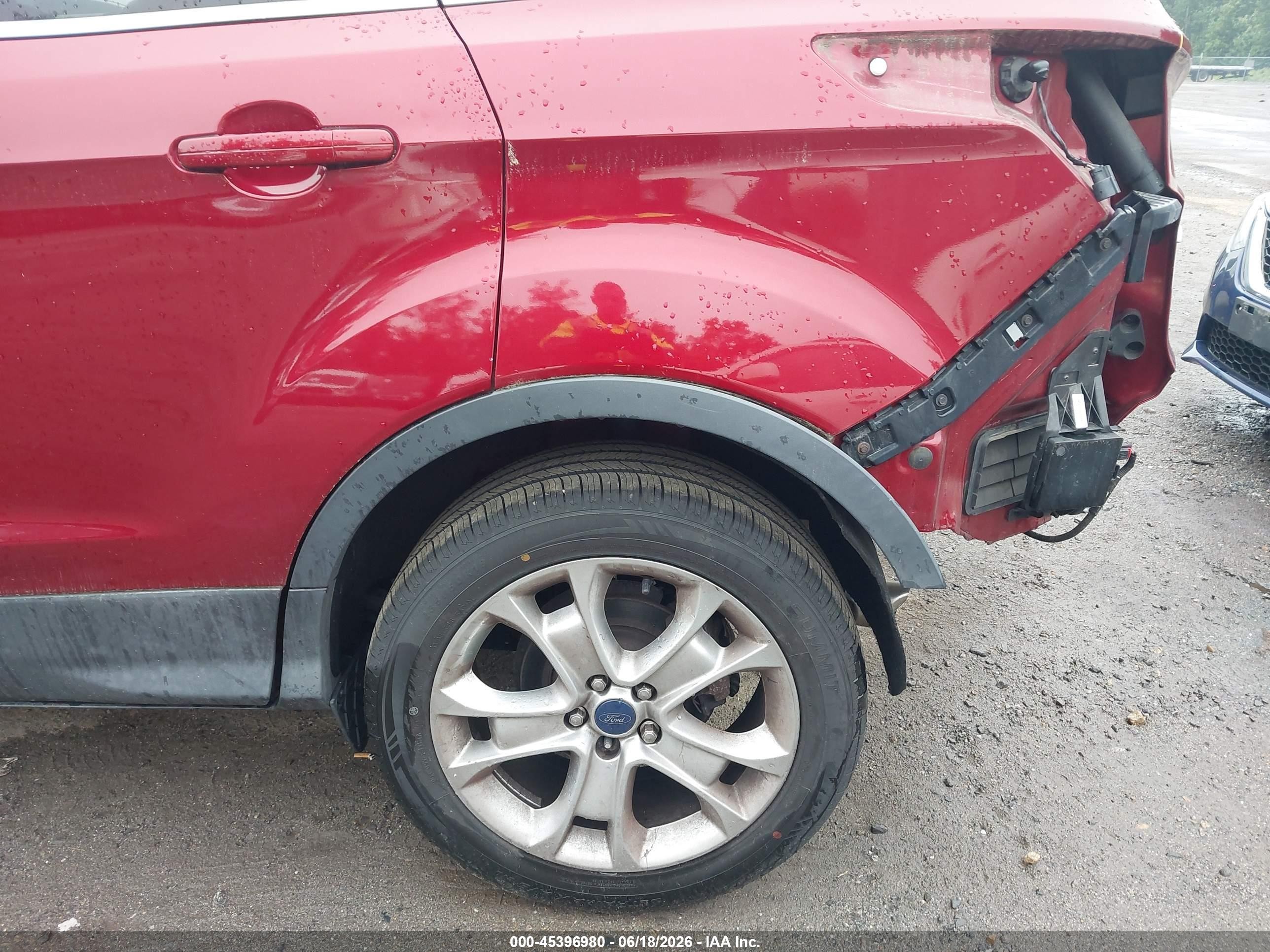 2015 Ford Escape Titanium Red vin: 1FMCU9J91FUC53344