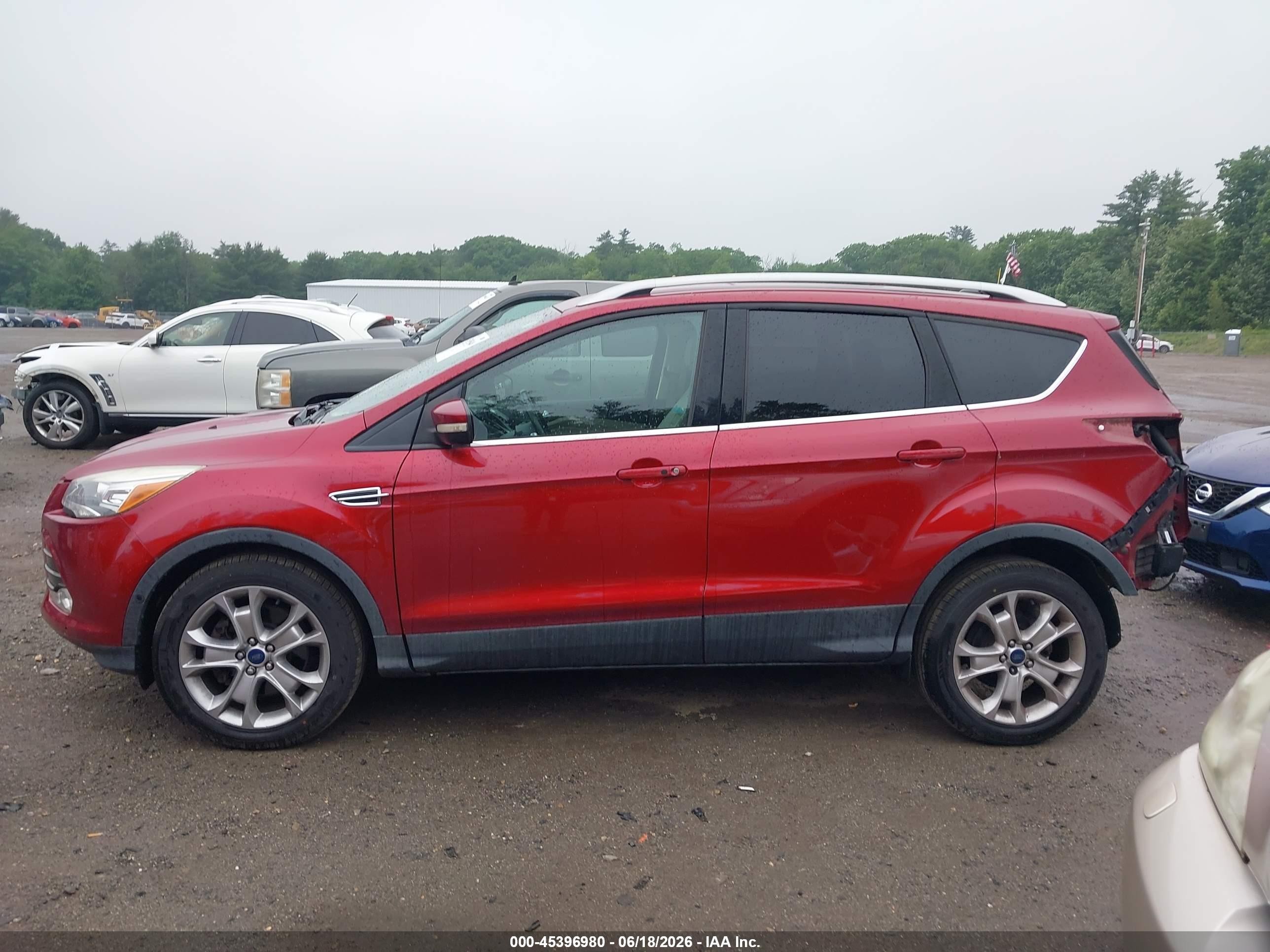 2015 Ford Escape Titanium Red vin: 1FMCU9J91FUC53344
