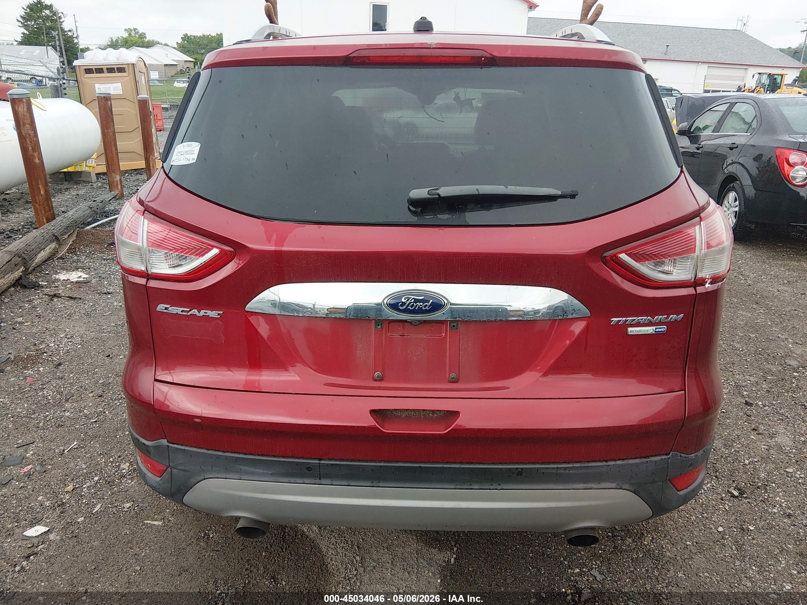2015 Ford Escape Titanium Красный vin: 1FMCU9J91FUC54820