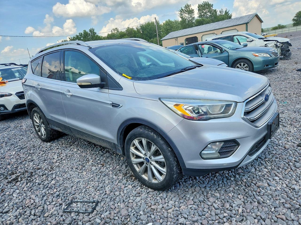 2017 Ford Escape Titanium Silver vin: 1FMCU9J91HUE25066