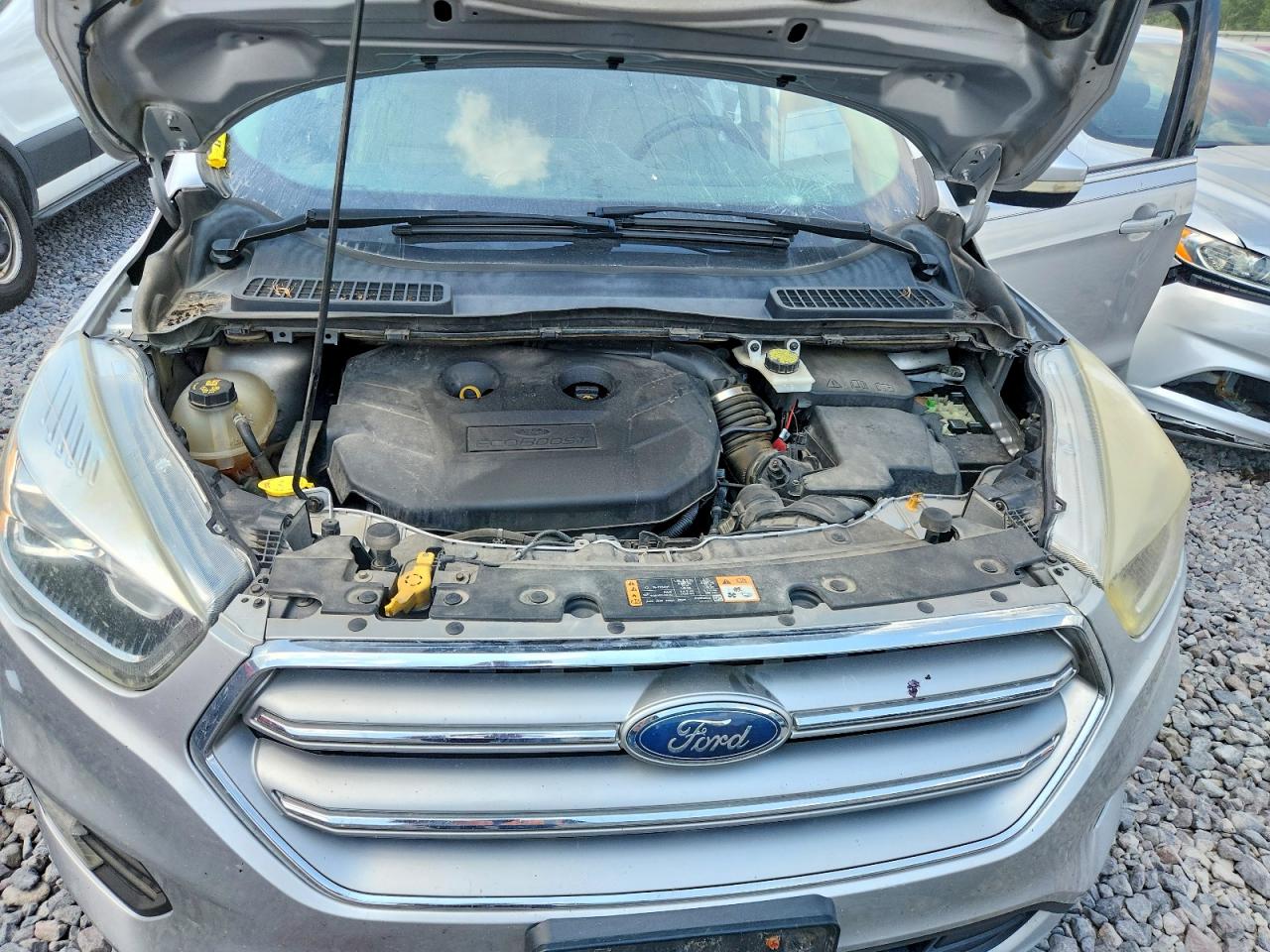 2017 Ford Escape Titanium Silver vin: 1FMCU9J91HUE25066