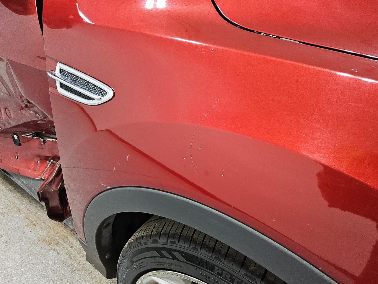 2013 Ford Escape Titanium Red vin: 1FMCU9J92DUA29402 Damage: Right Front Fender, Heavy Scratch, 1 To 2 Inches