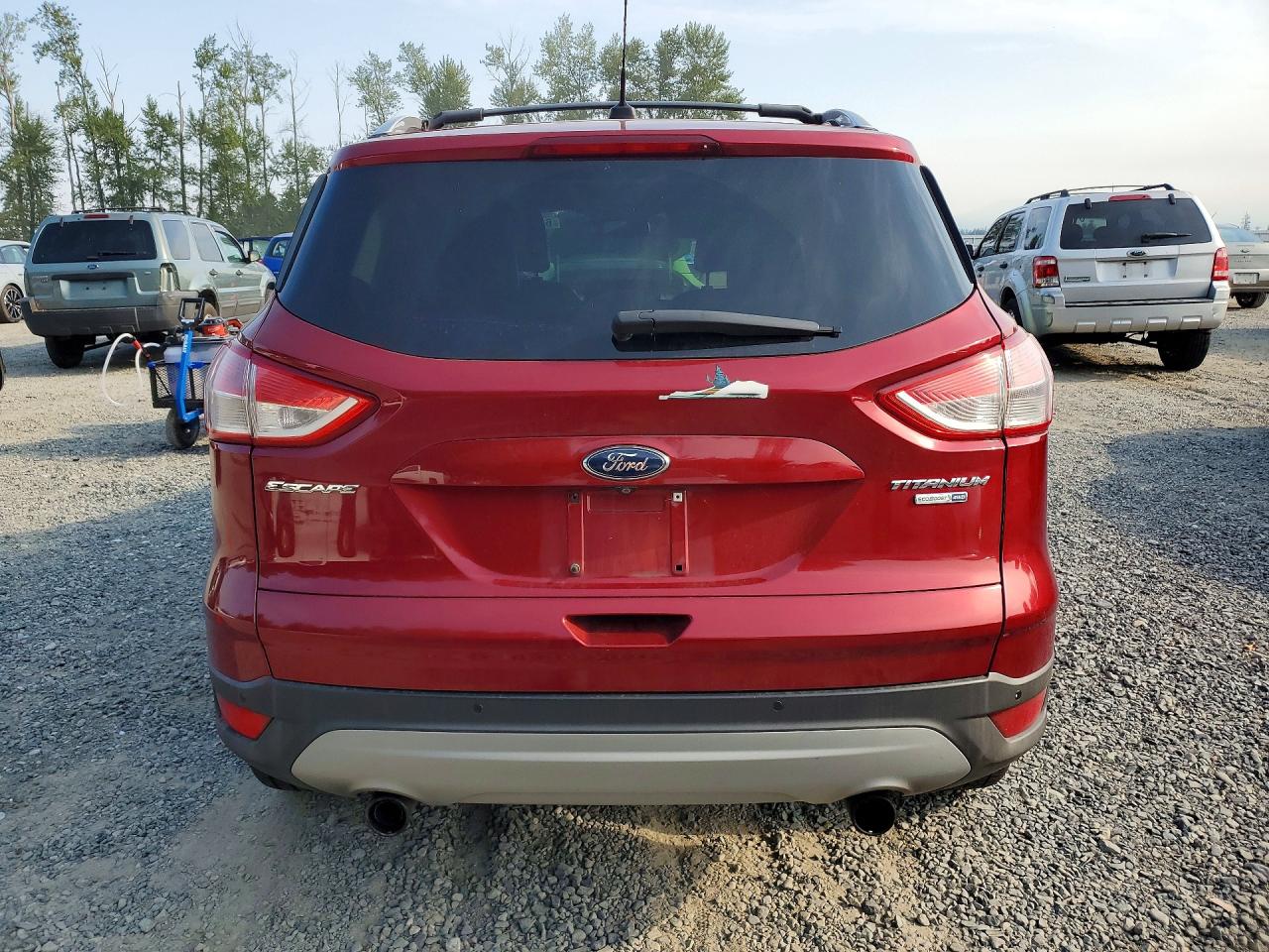 2013 Ford Escape Titanium Red vin: 1FMCU9J92DUB55470