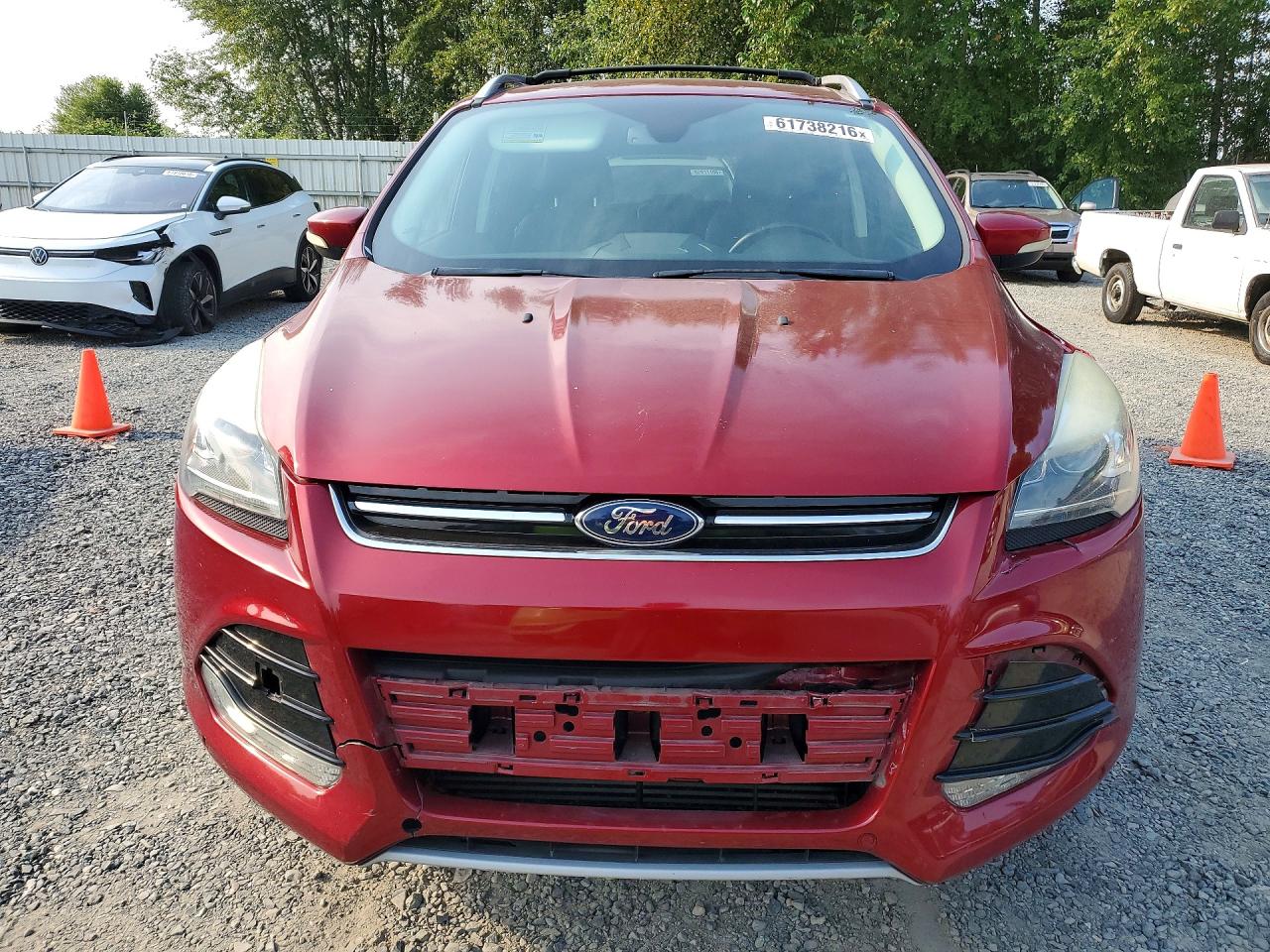 2013 Ford Escape Titanium Red vin: 1FMCU9J92DUB55470
