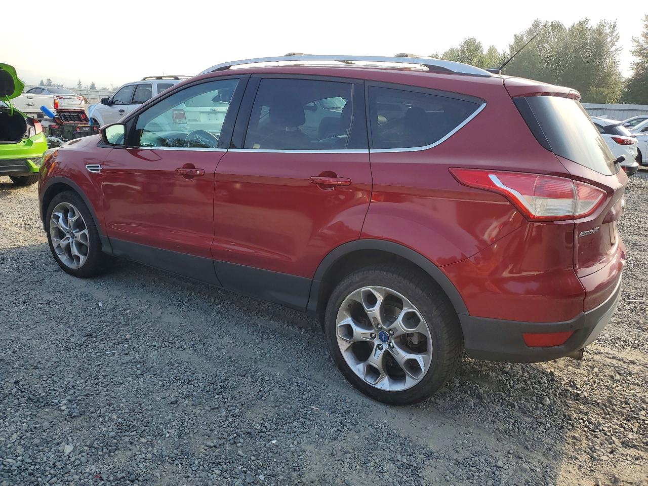 2013 Ford Escape Titanium Red vin: 1FMCU9J92DUB55470