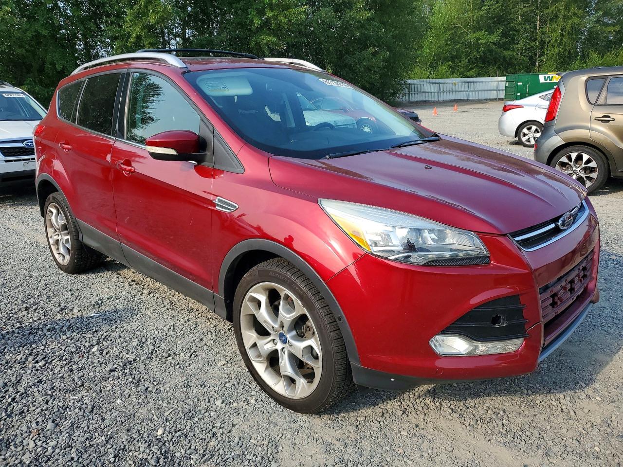 2013 Ford Escape Titanium Red vin: 1FMCU9J92DUB55470