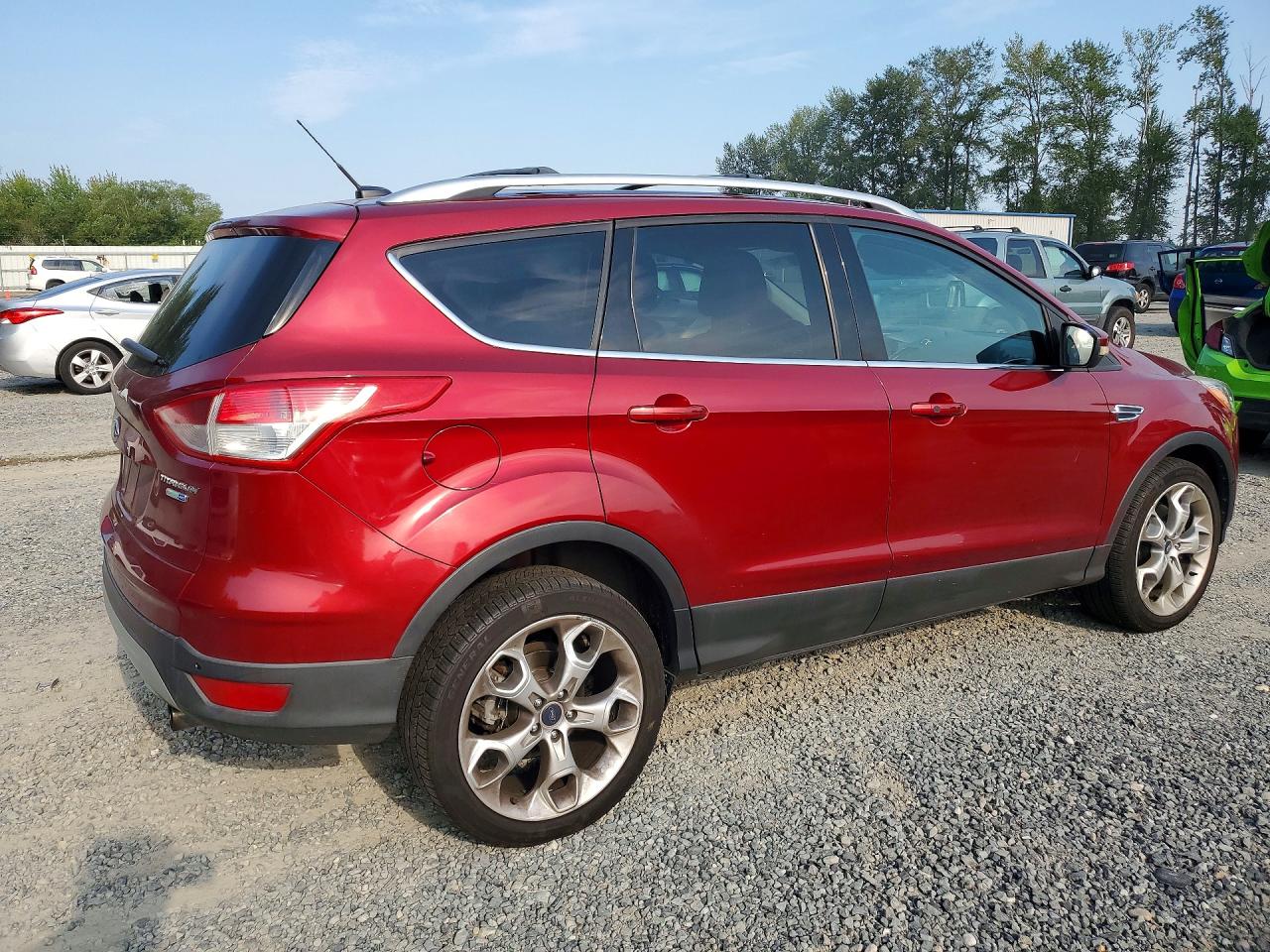 2013 Ford Escape Titanium Red vin: 1FMCU9J92DUB55470