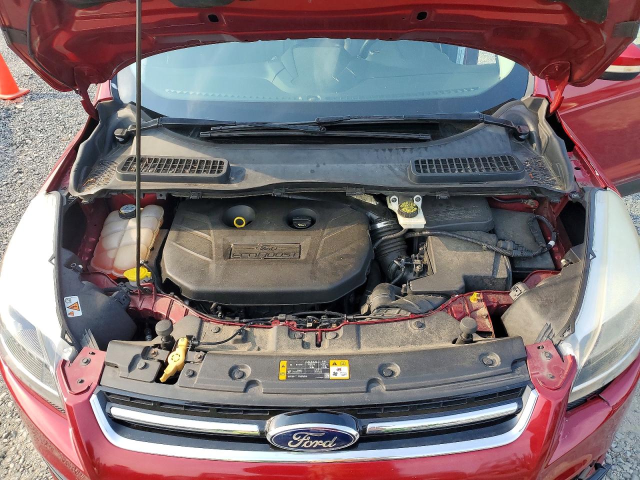 2013 Ford Escape Titanium Red vin: 1FMCU9J92DUB55470