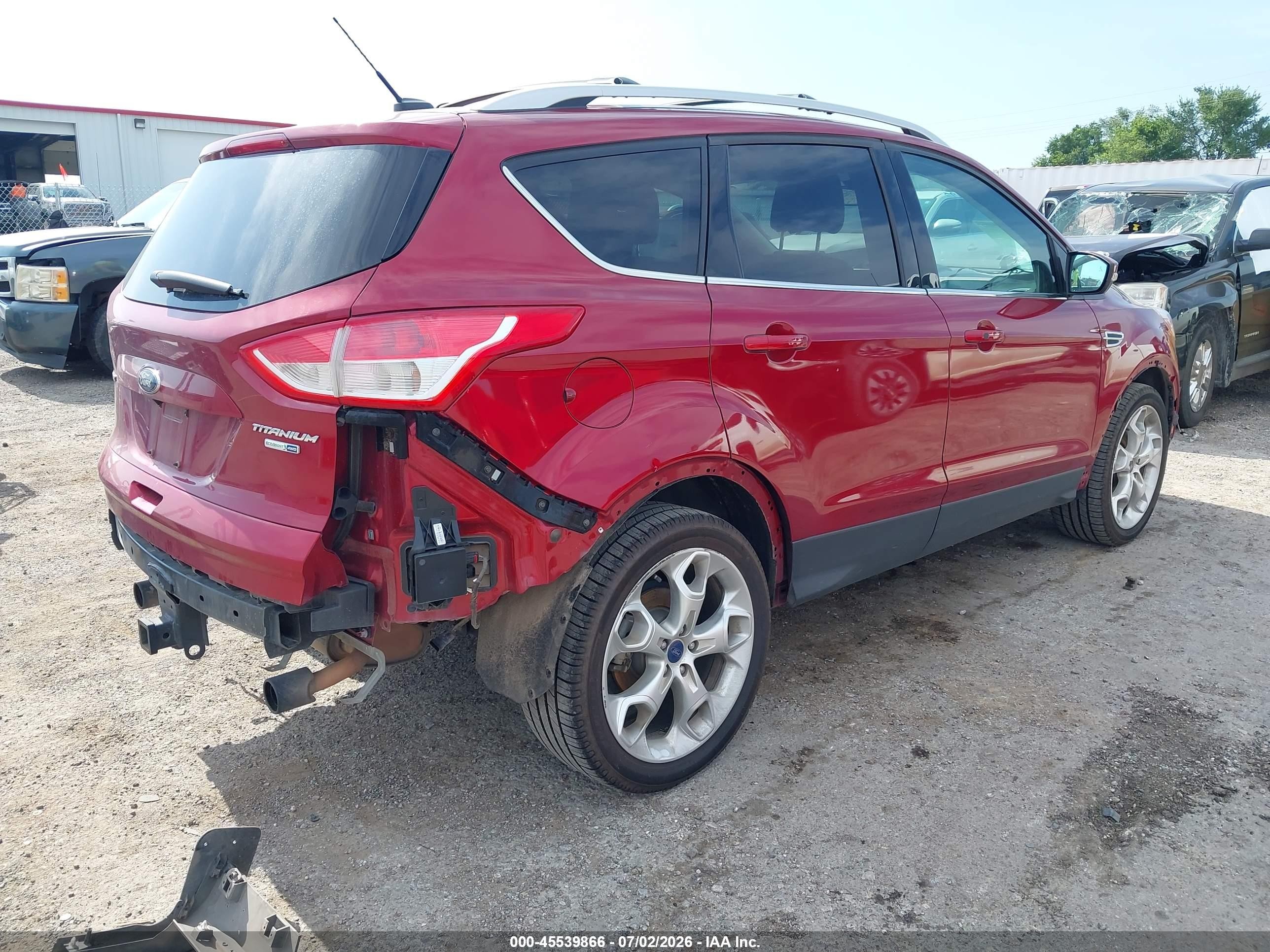 2013 Ford Escape Titanium Красный vin: 1FMCU9J92DUD09868