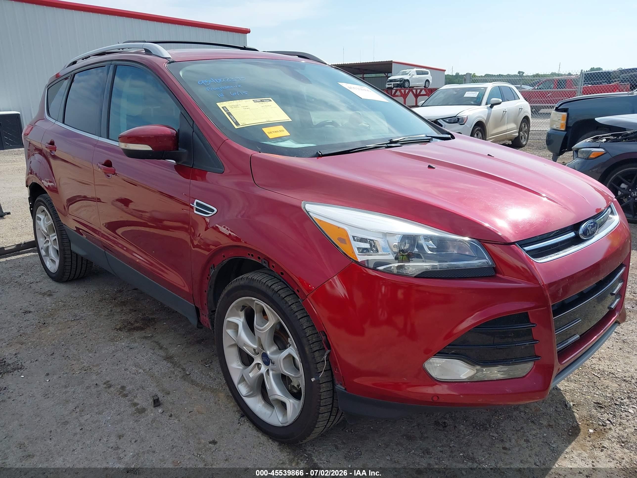 2013 Ford Escape Titanium Red vin: 1FMCU9J92DUD09868