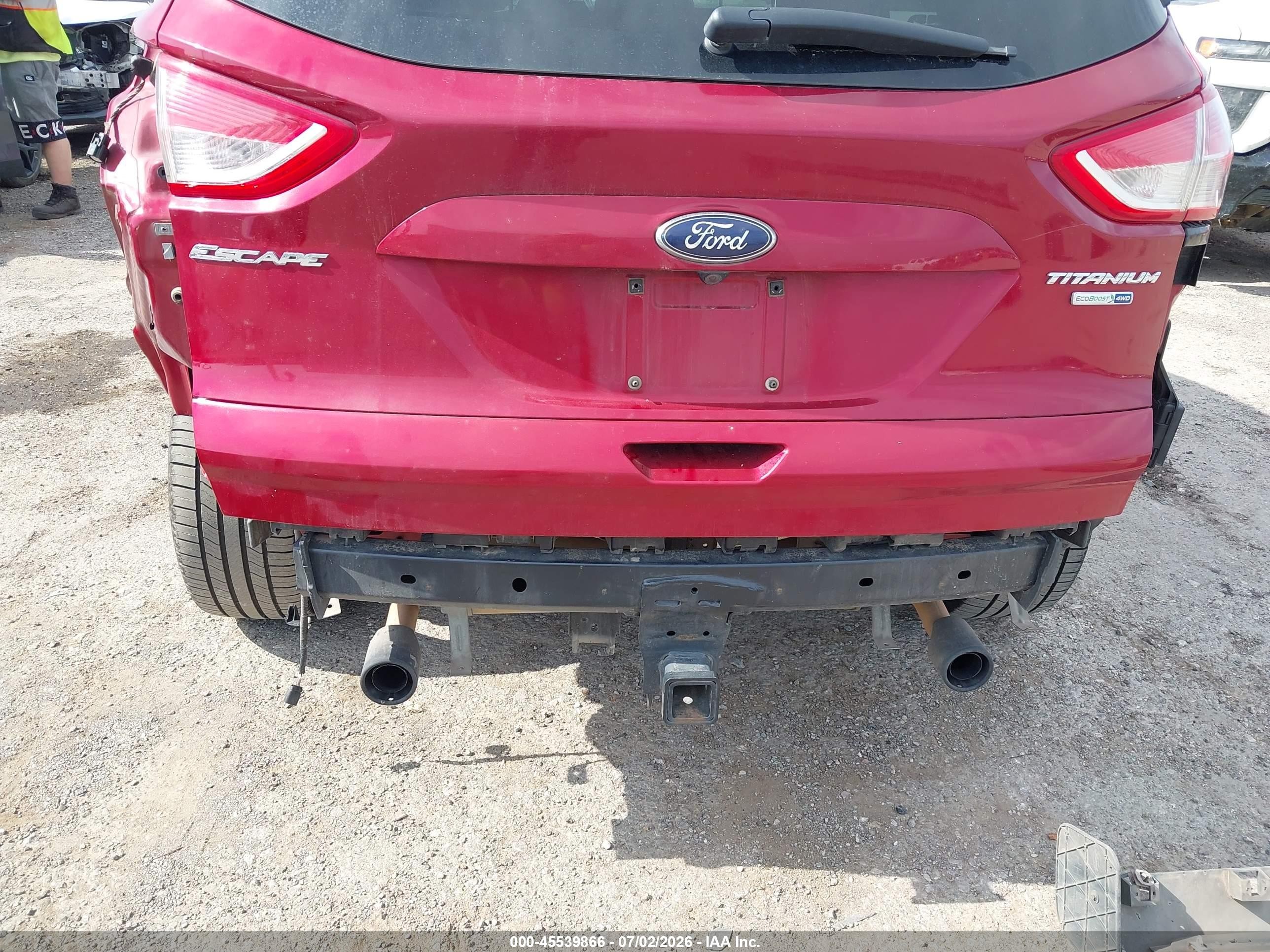 2013 Ford Escape Titanium Красный vin: 1FMCU9J92DUD09868