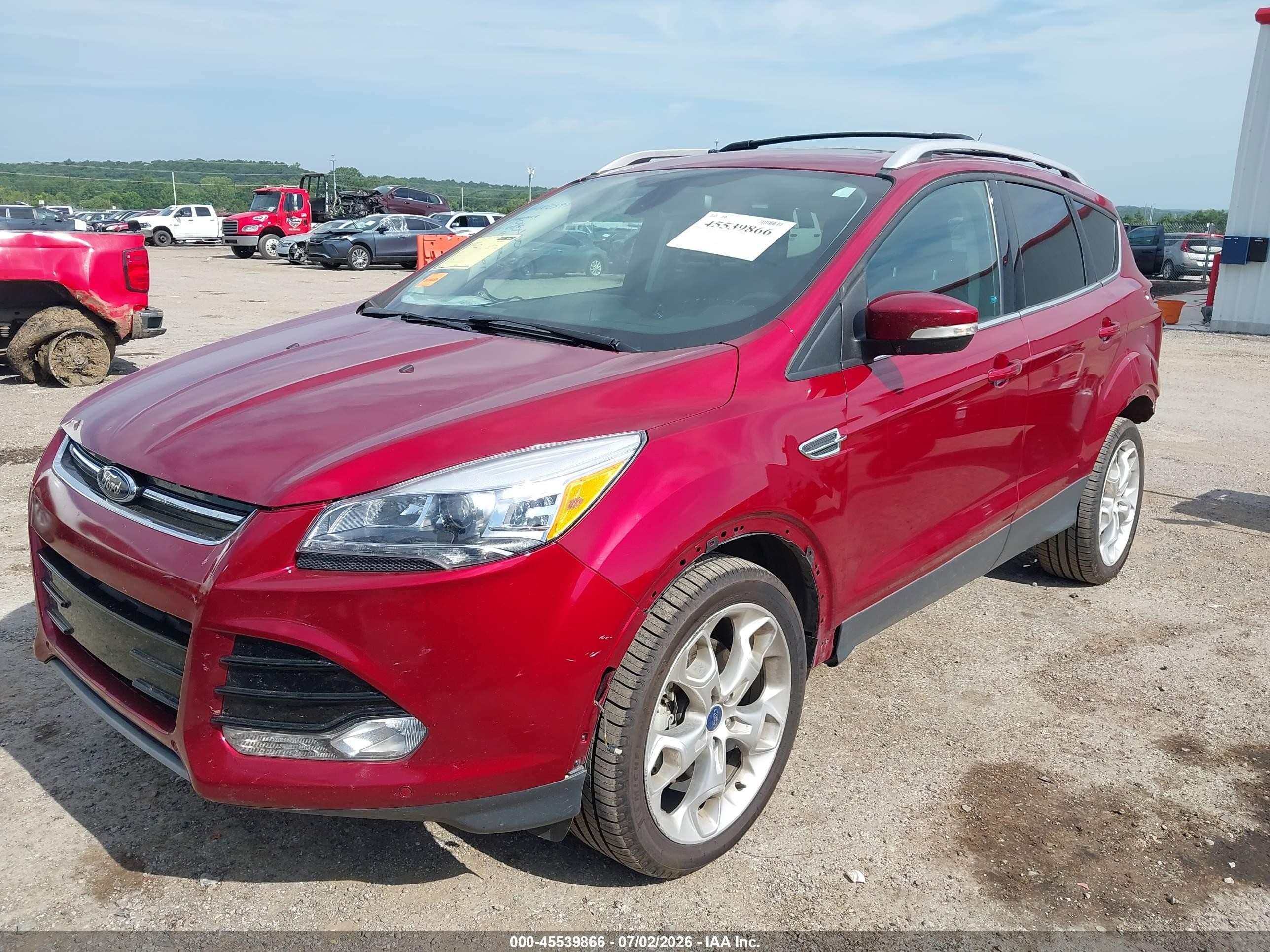 2013 Ford Escape Titanium Красный vin: 1FMCU9J92DUD09868