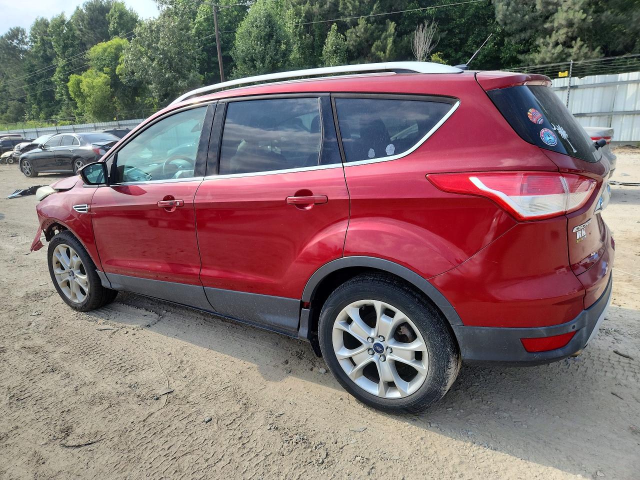 2014 Ford Escape Titanium Red vin: 1FMCU9J92EUA39977