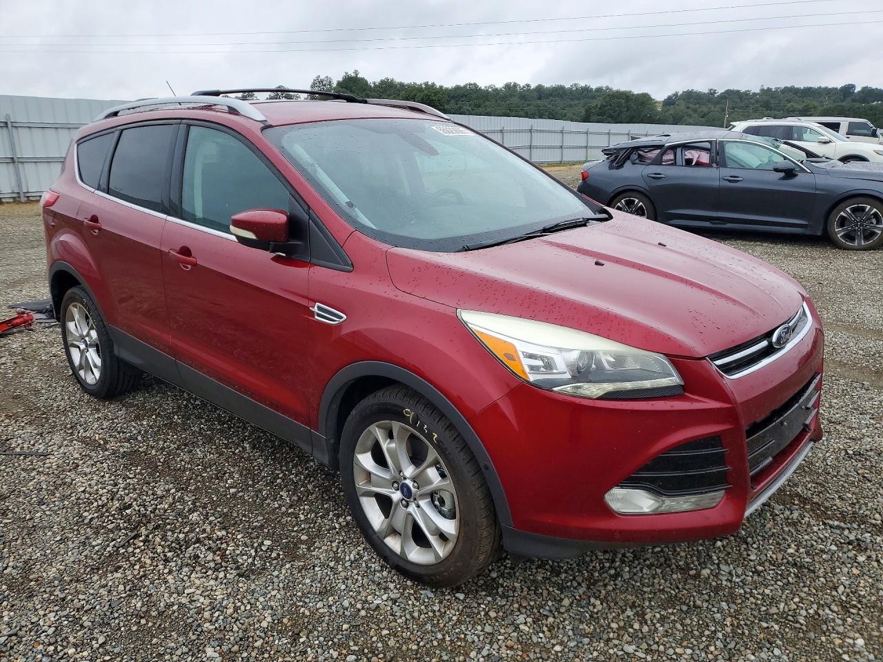 2014 Ford Escape Titanium Red vin: 1FMCU9J92EUA71389