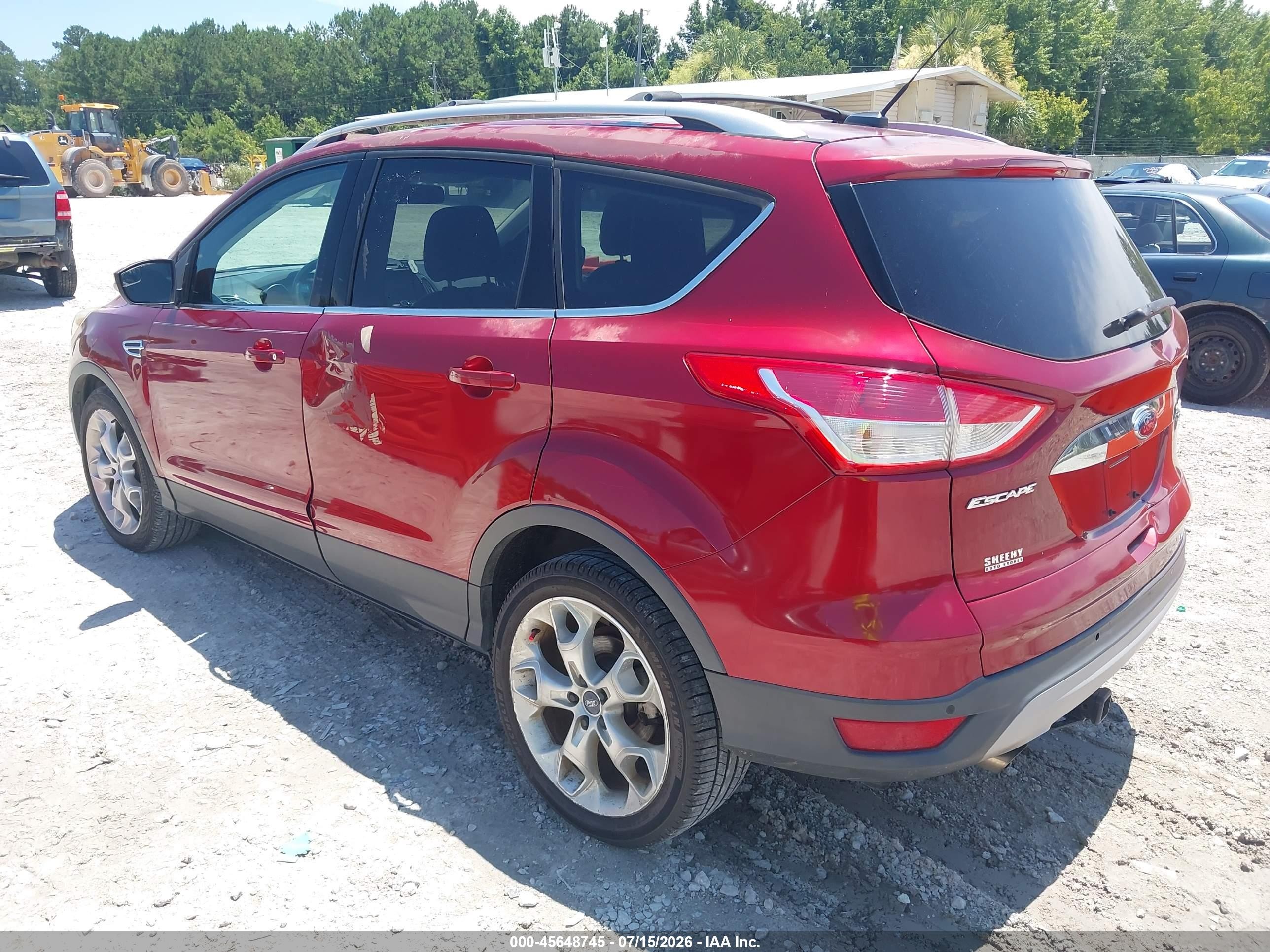 2014 Ford Escape Titanium Red vin: 1FMCU9J92EUA98088