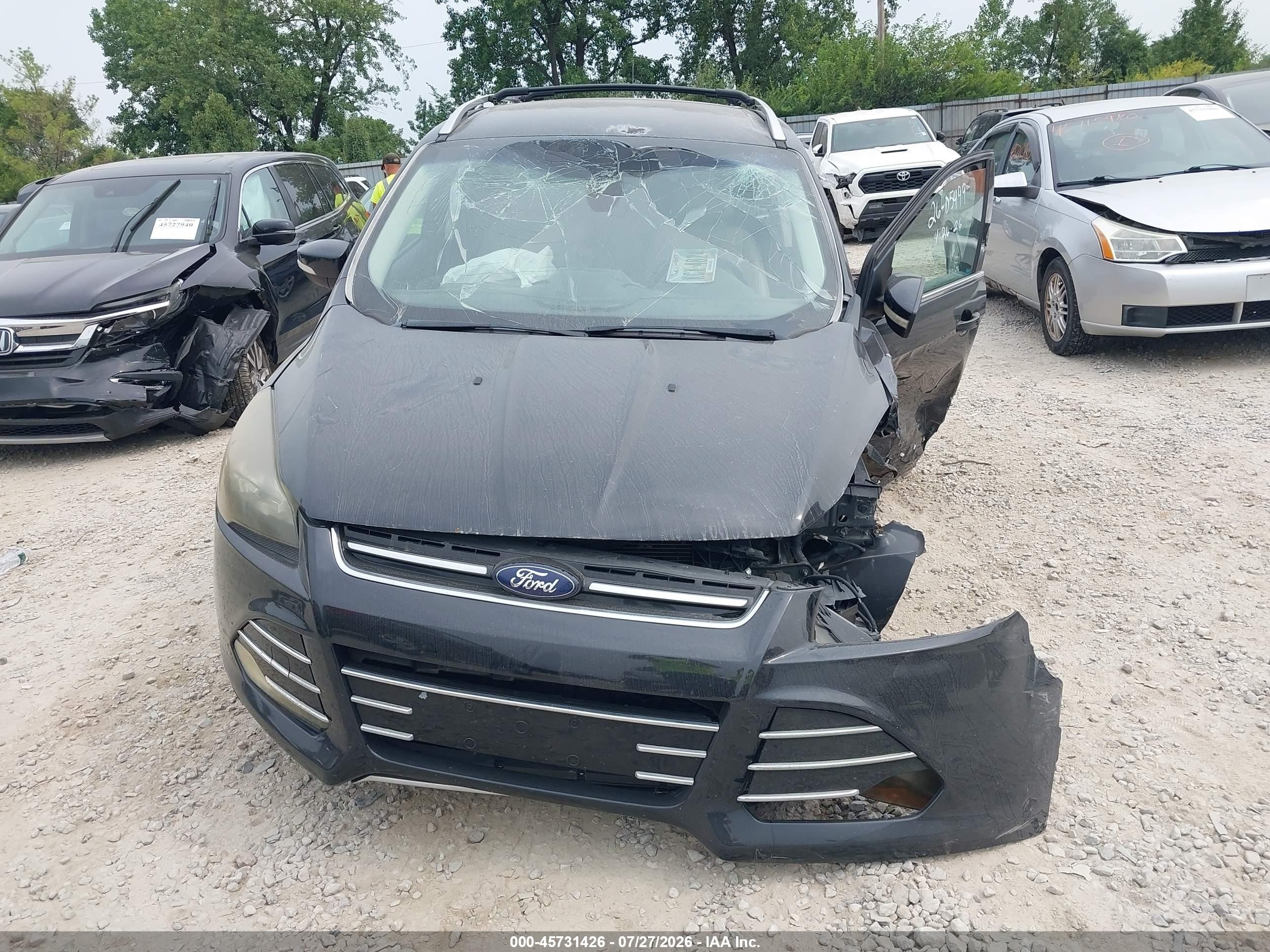 2014 Ford Escape Titanium Черный vin: 1FMCU9J92EUB59102