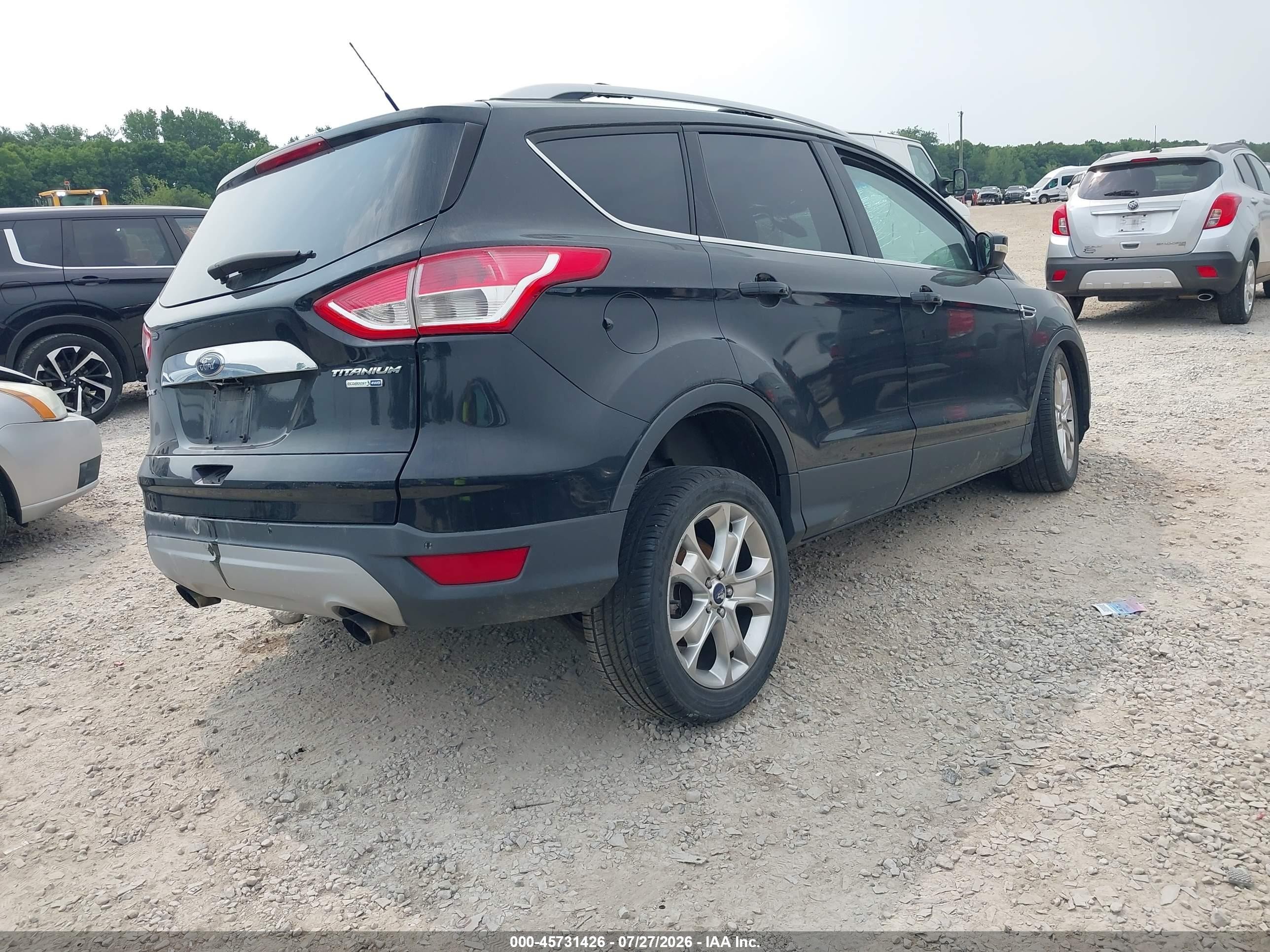 2014 Ford Escape Titanium Черный vin: 1FMCU9J92EUB59102