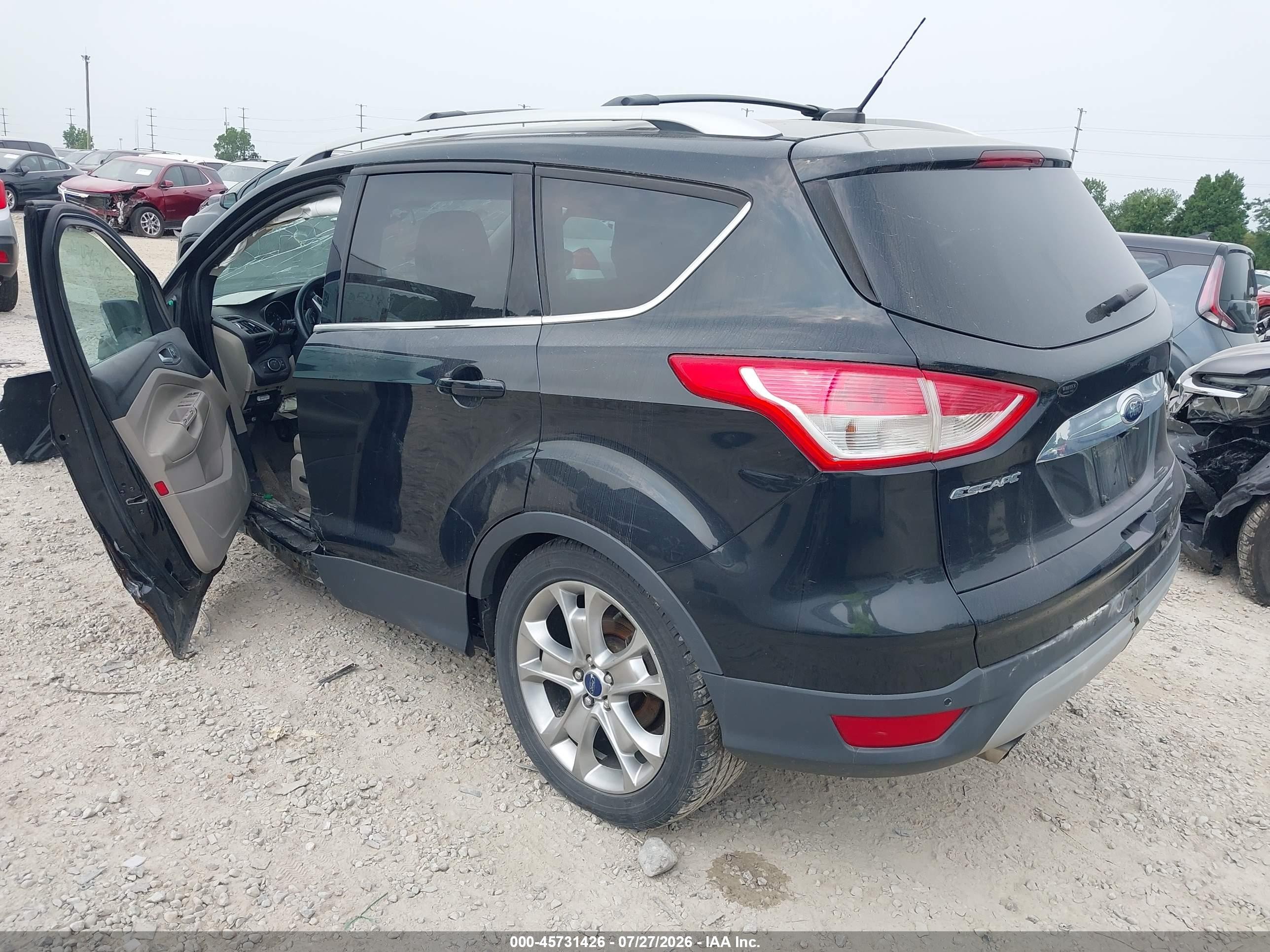 2014 Ford Escape Titanium Черный vin: 1FMCU9J92EUB59102