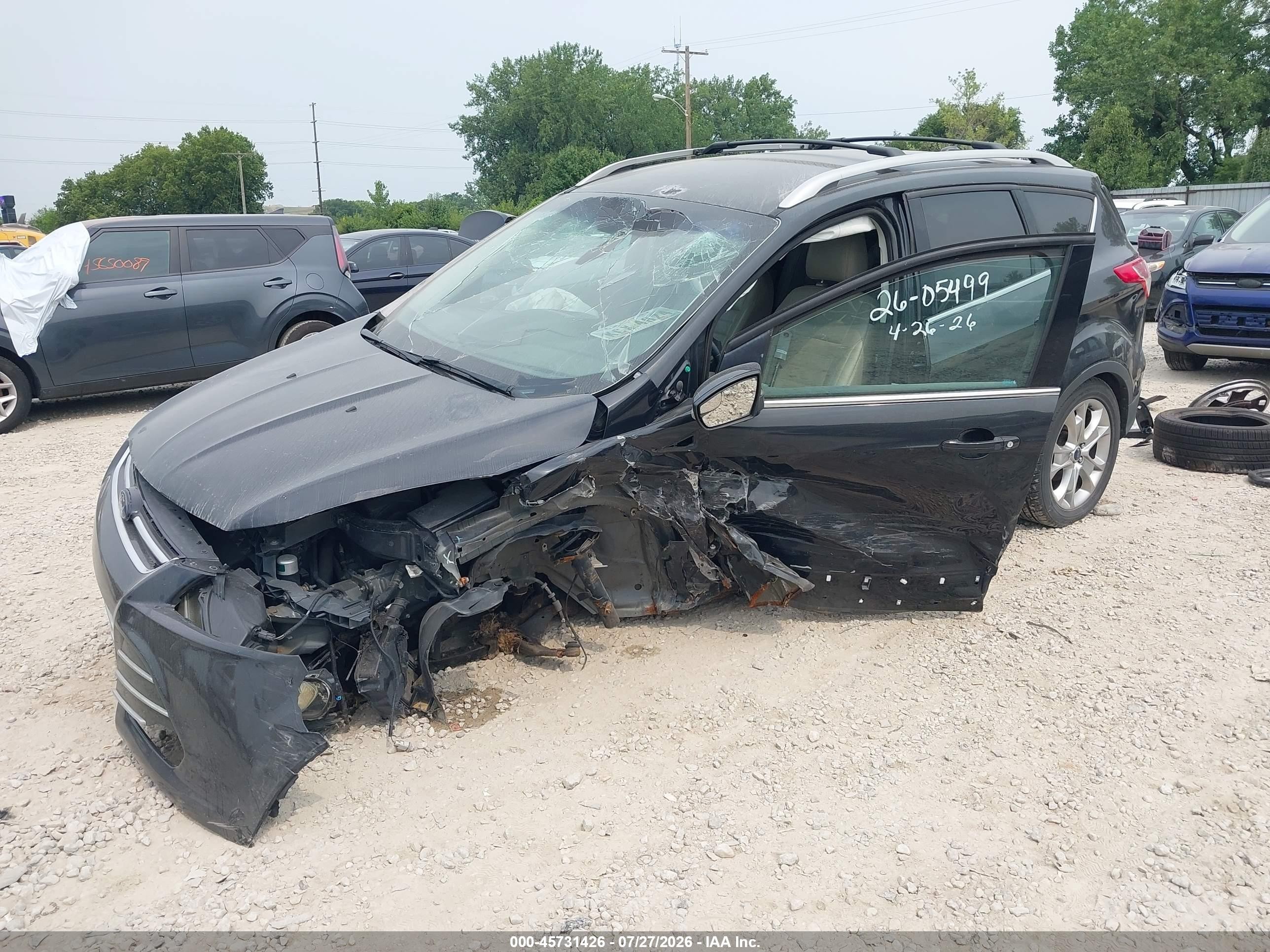 2014 Ford Escape Titanium Черный vin: 1FMCU9J92EUB59102