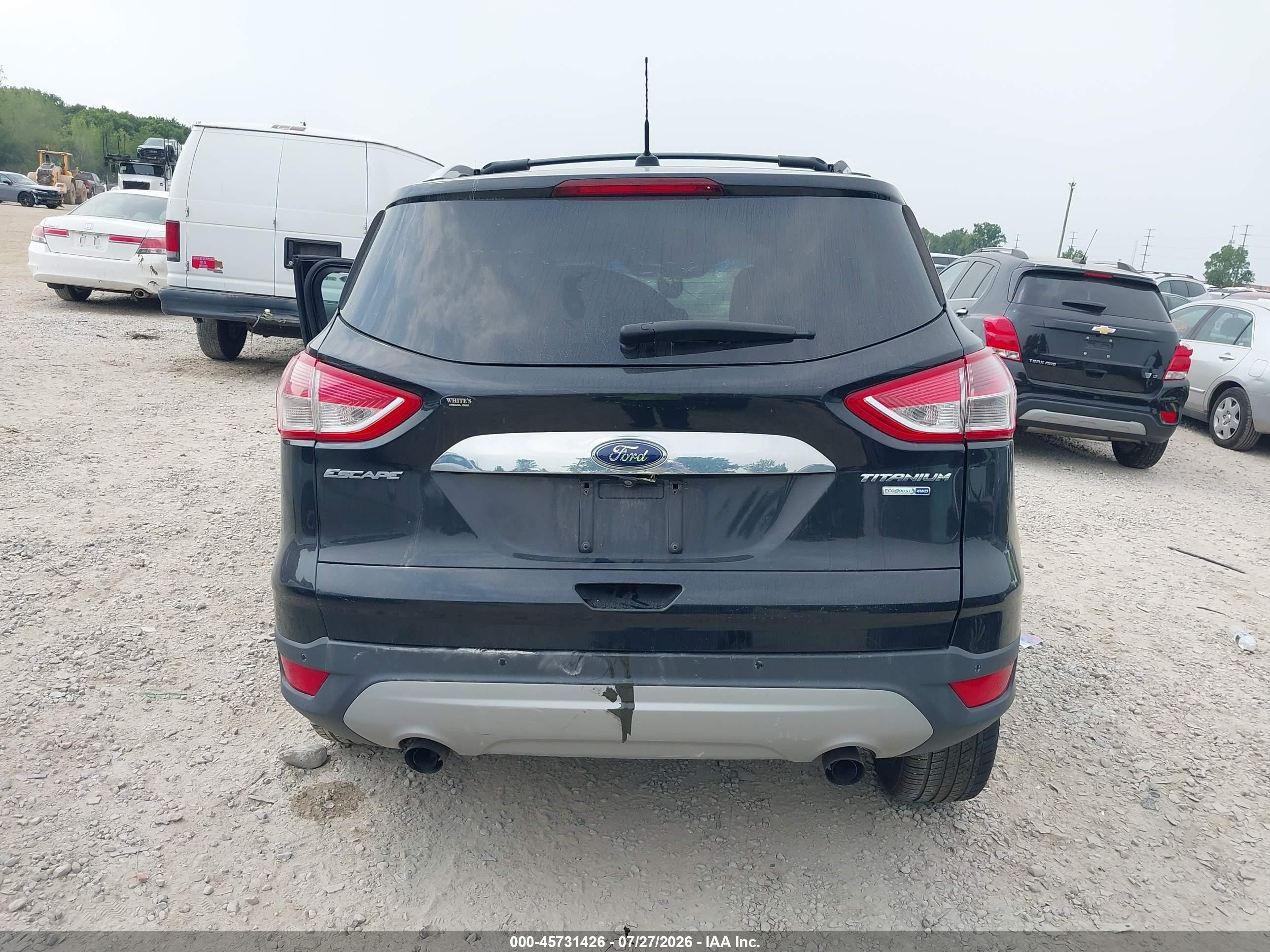 2014 Ford Escape Titanium Черный vin: 1FMCU9J92EUB59102