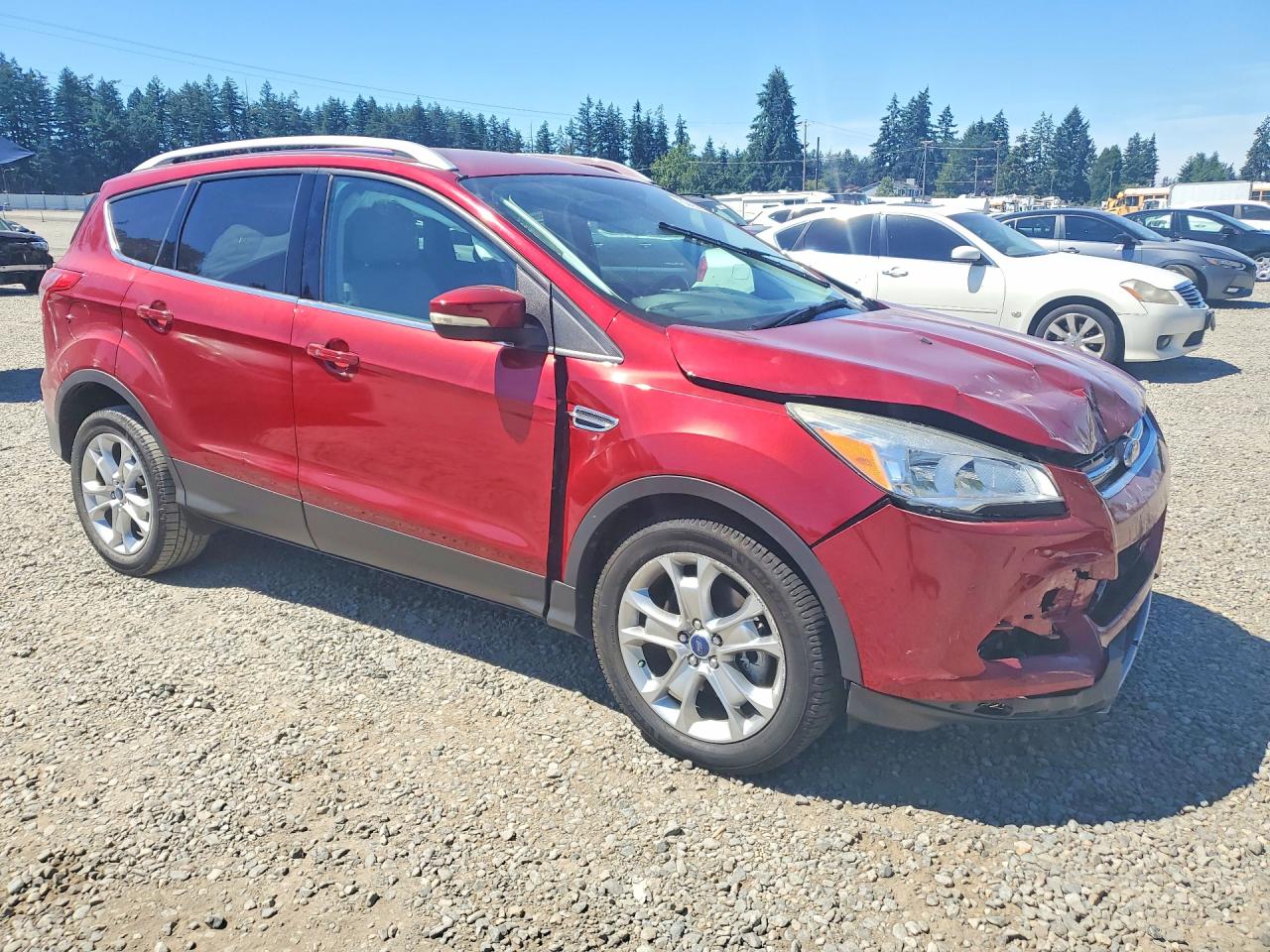 2014 Ford Escape Titanium Red vin: 1FMCU9J92EUB99762