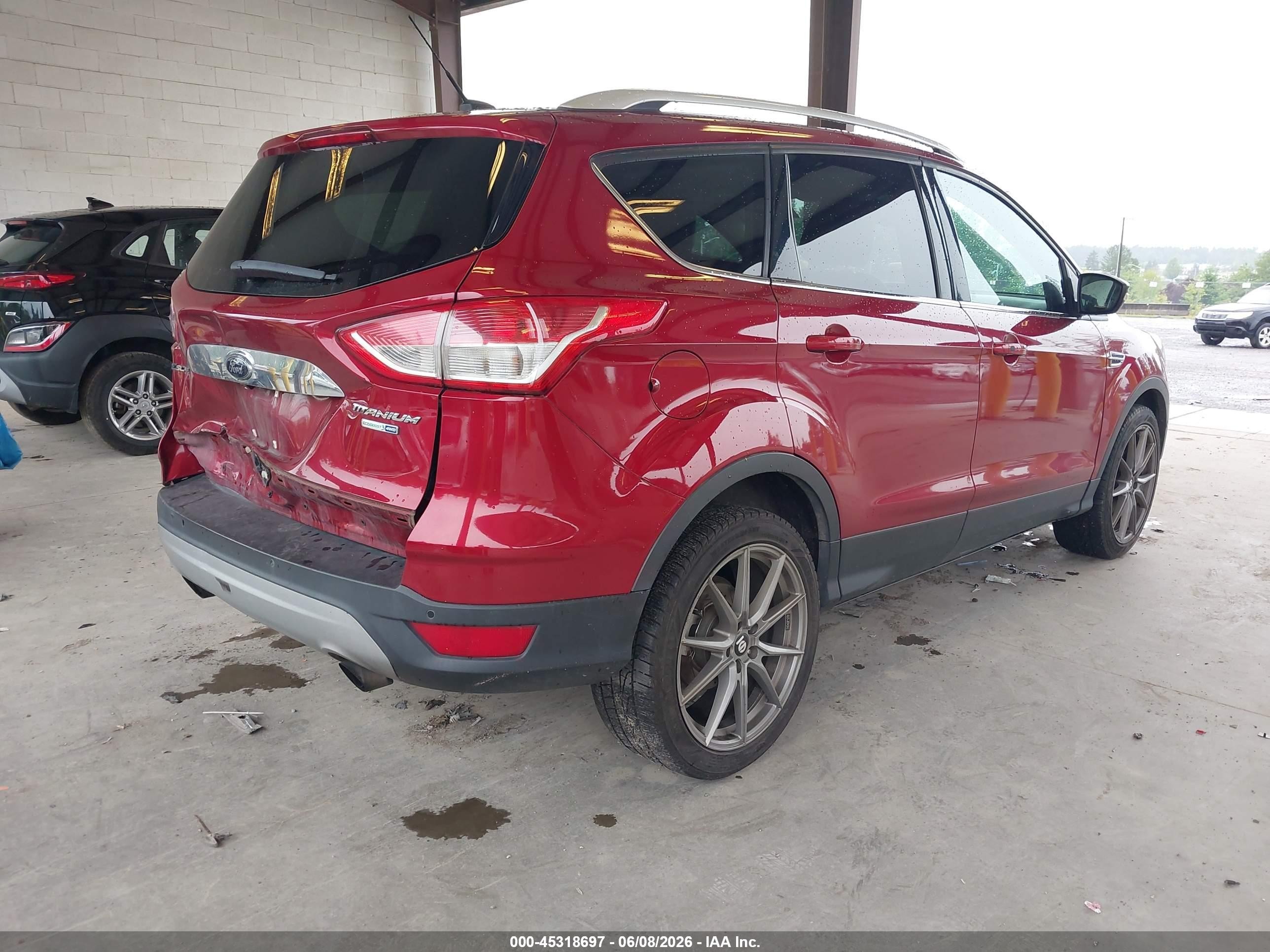 2014 Ford Escape Titanium Red vin: 1FMCU9J92EUC04183