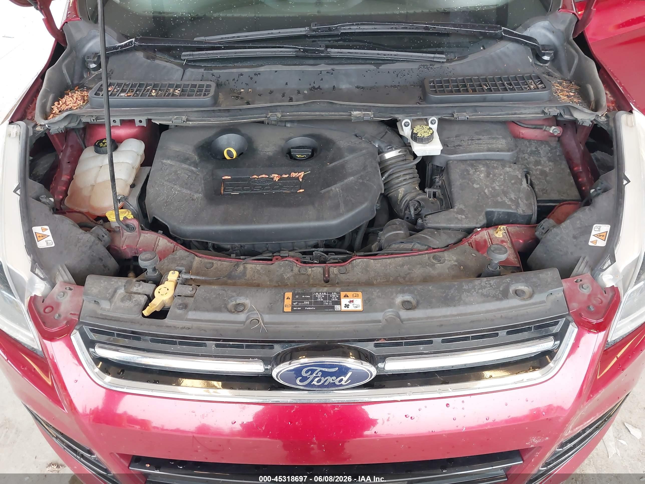 2014 Ford Escape Titanium Red vin: 1FMCU9J92EUC04183