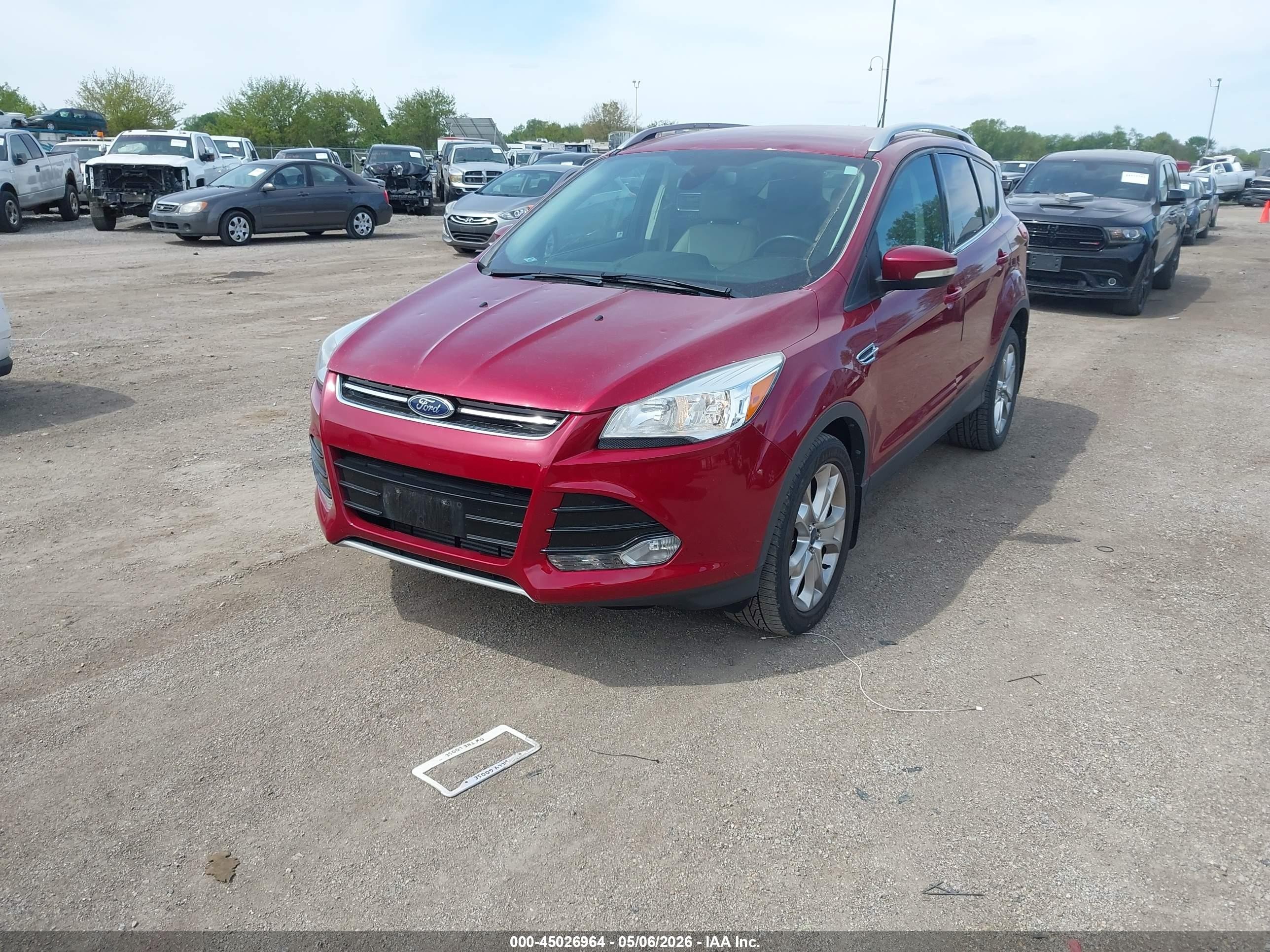 2014 Ford Escape Titanium Красный vin: 1FMCU9J92EUC77795
