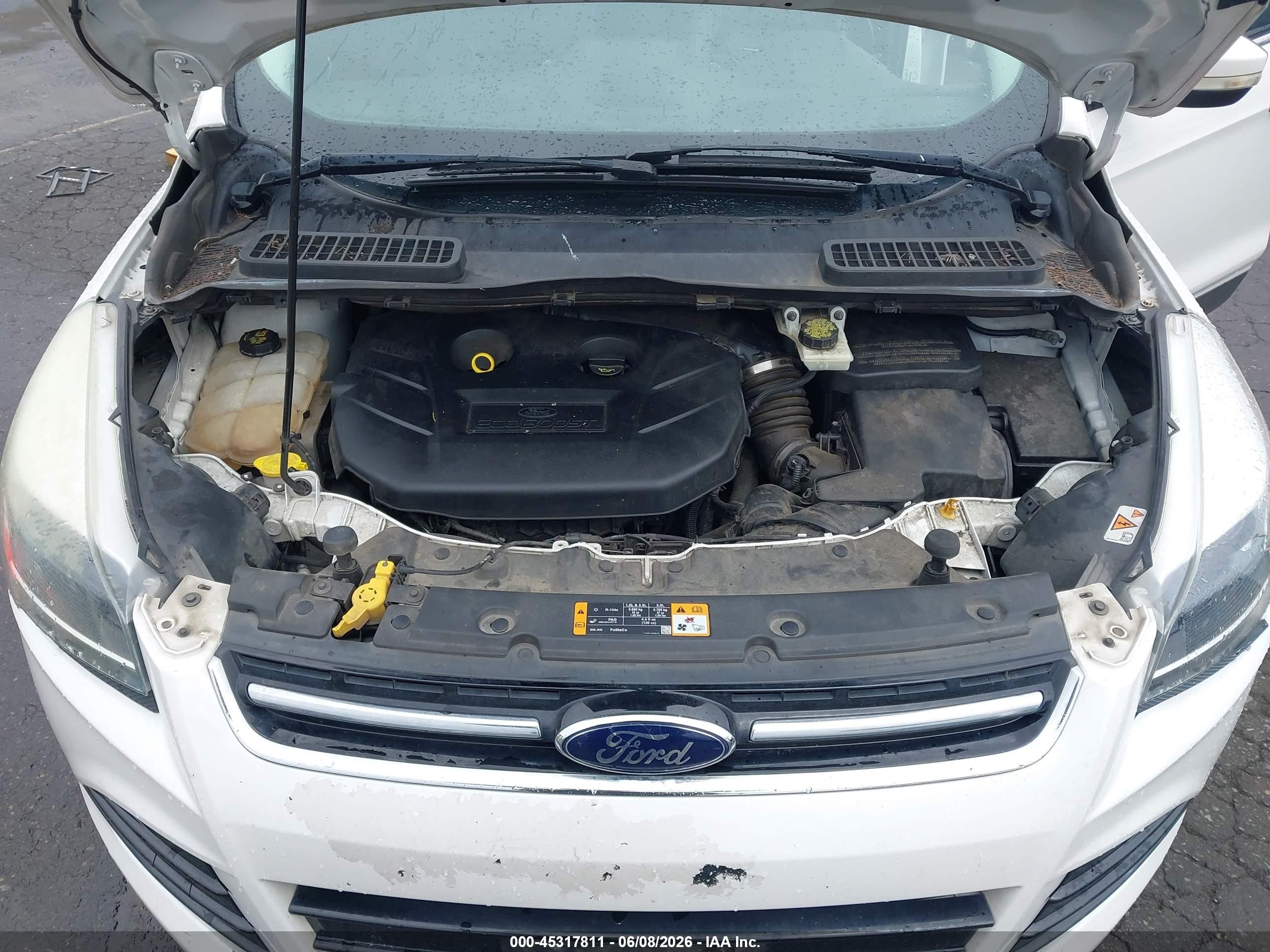 2014 Ford Escape Titanium White vin: 1FMCU9J92EUD43133