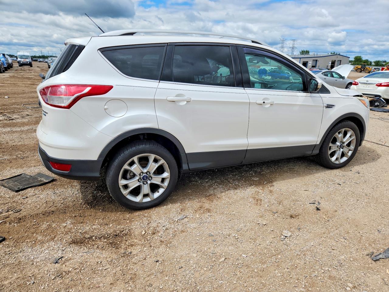 2014 Ford Escape Titanium White vin: 1FMCU9J92EUD63849