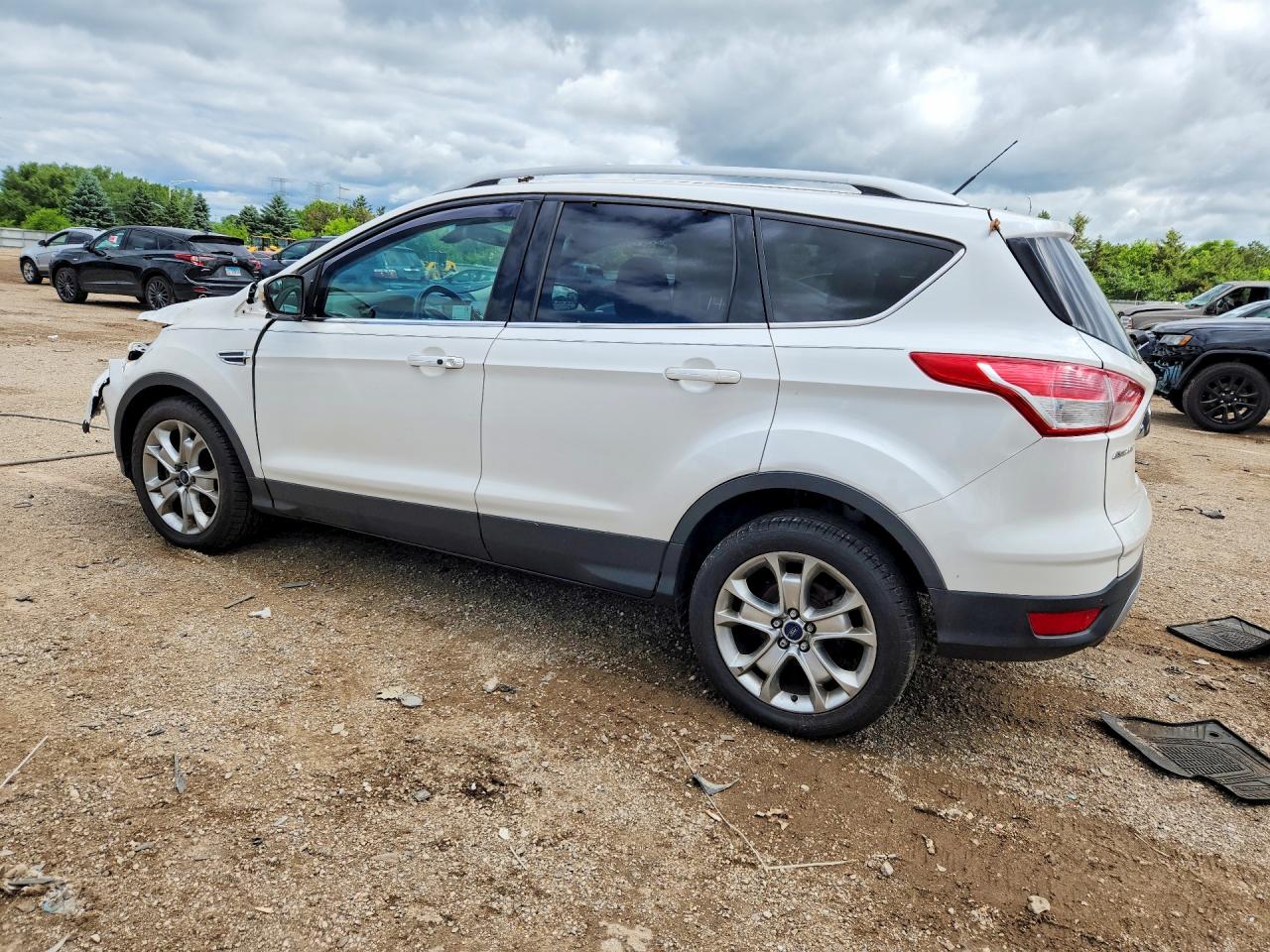 2014 Ford Escape Titanium White vin: 1FMCU9J92EUD63849