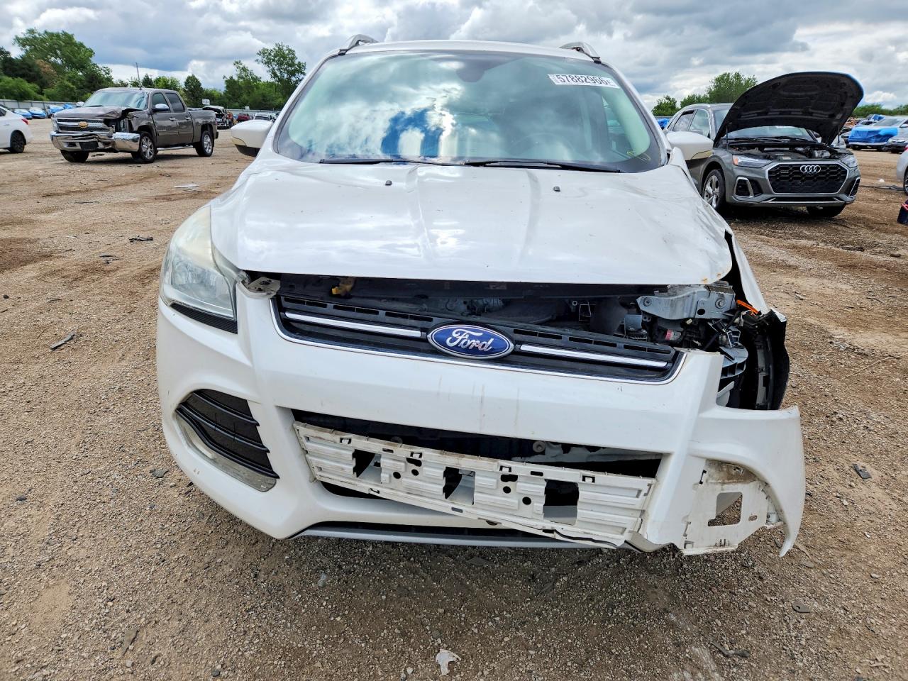 2014 Ford Escape Titanium White vin: 1FMCU9J92EUD63849