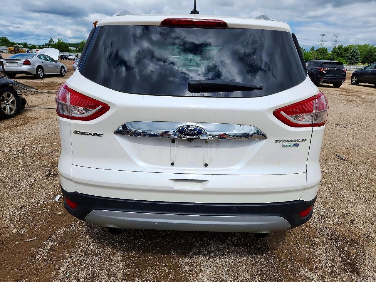 2014 Ford Escape Titanium White vin: 1FMCU9J92EUD63849