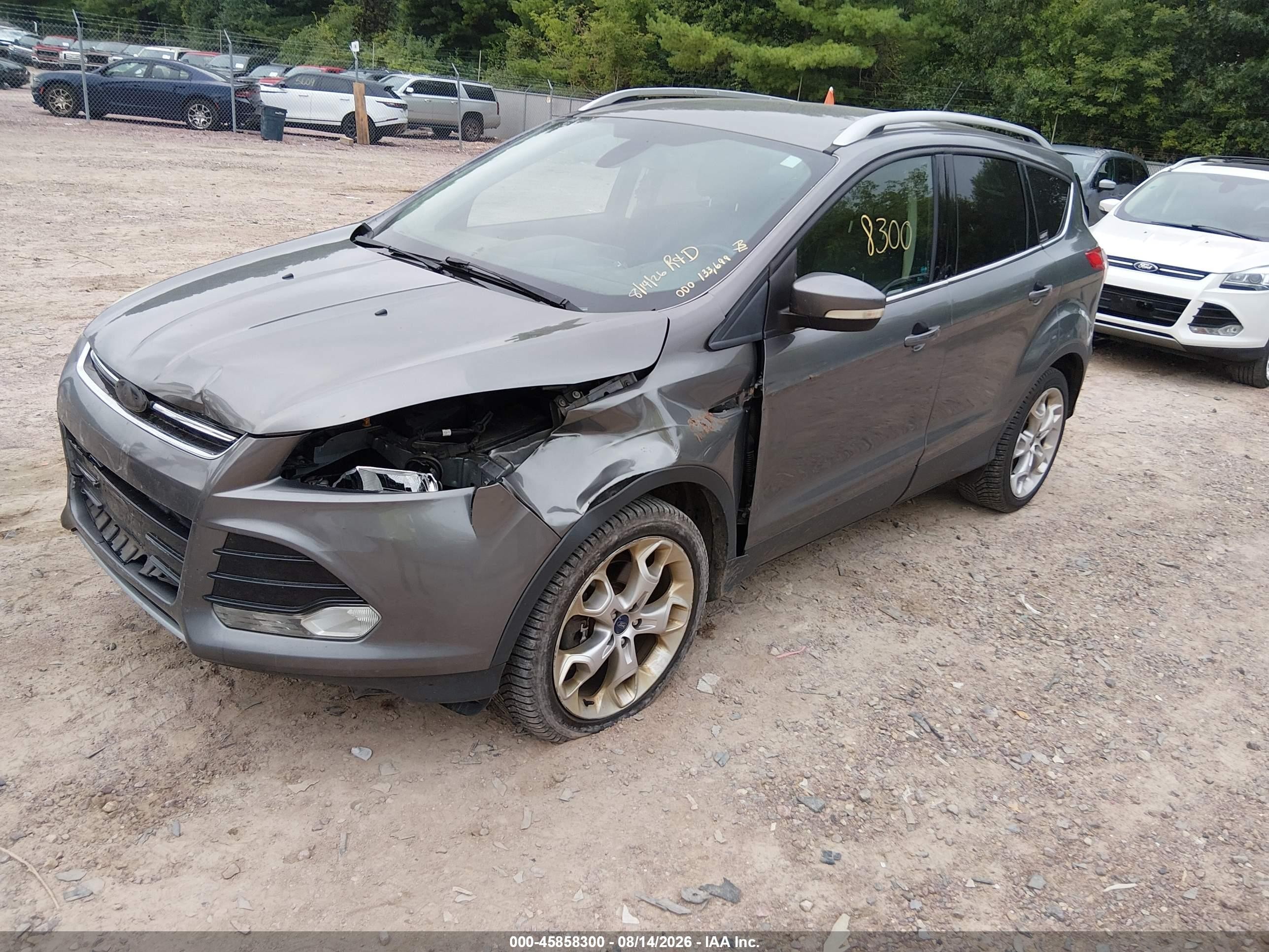 2014 Ford Escape Titanium Gray vin: 1FMCU9J92EUE40445