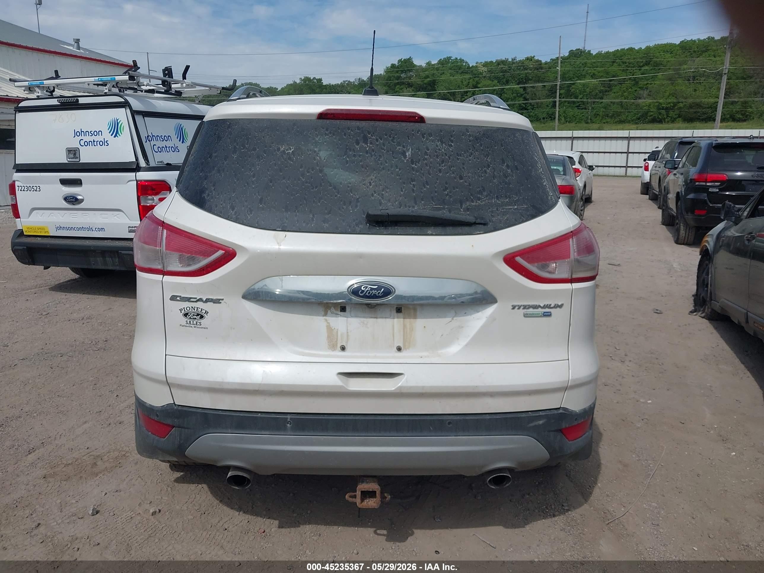 2015 Ford Escape Titanium Белый vin: 1FMCU9J92FUB90223