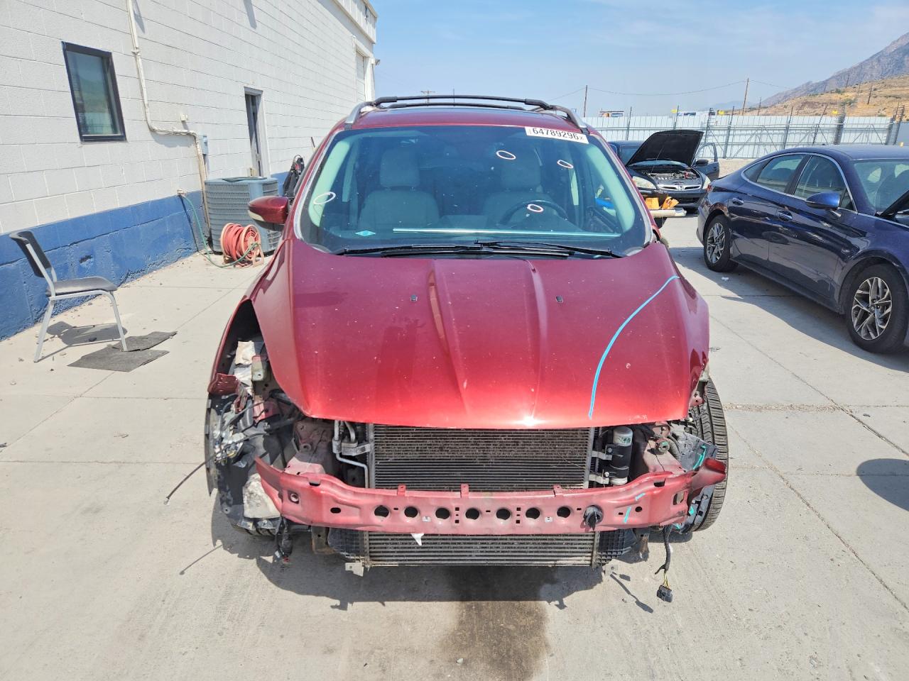 2015 Ford Escape Titanium Red vin: 1FMCU9J92FUC36035