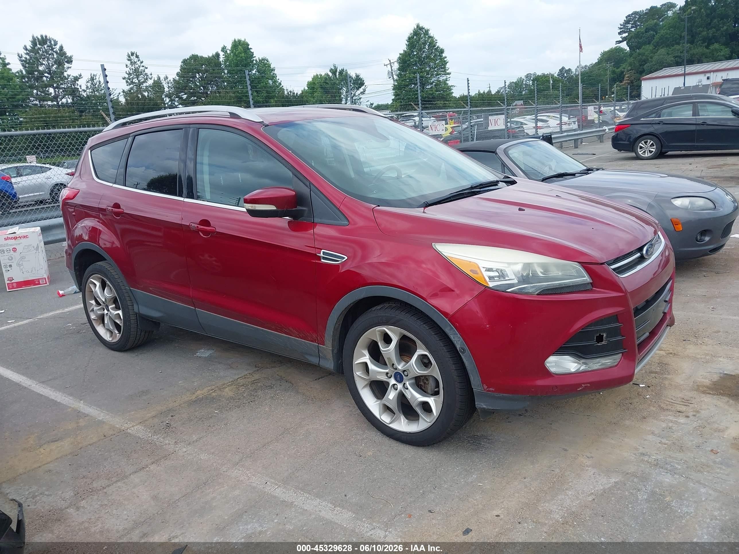 2015 Ford Escape Titanium Red vin: 1FMCU9J92FUC46094