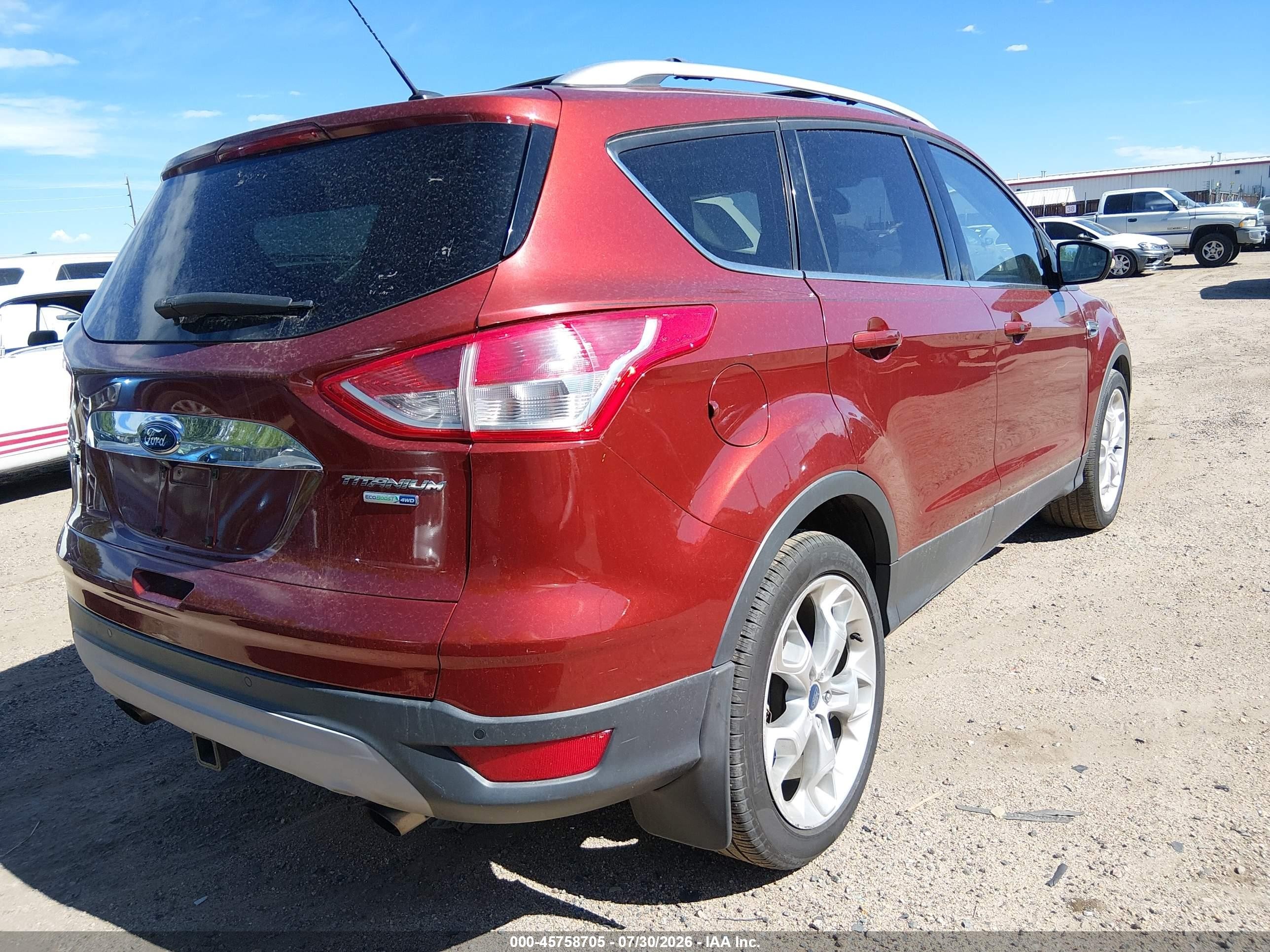 2015 Ford Escape Titanium Red vin: 1FMCU9J92FUC79256