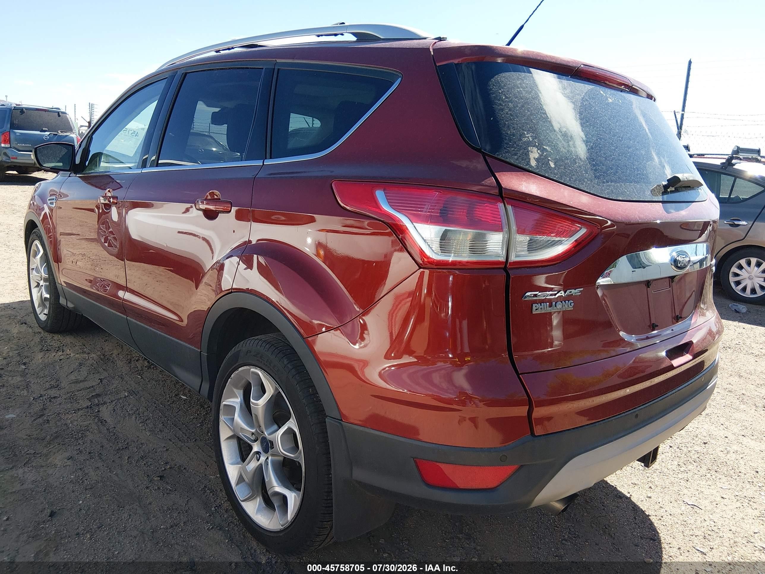 2015 Ford Escape Titanium Red vin: 1FMCU9J92FUC79256