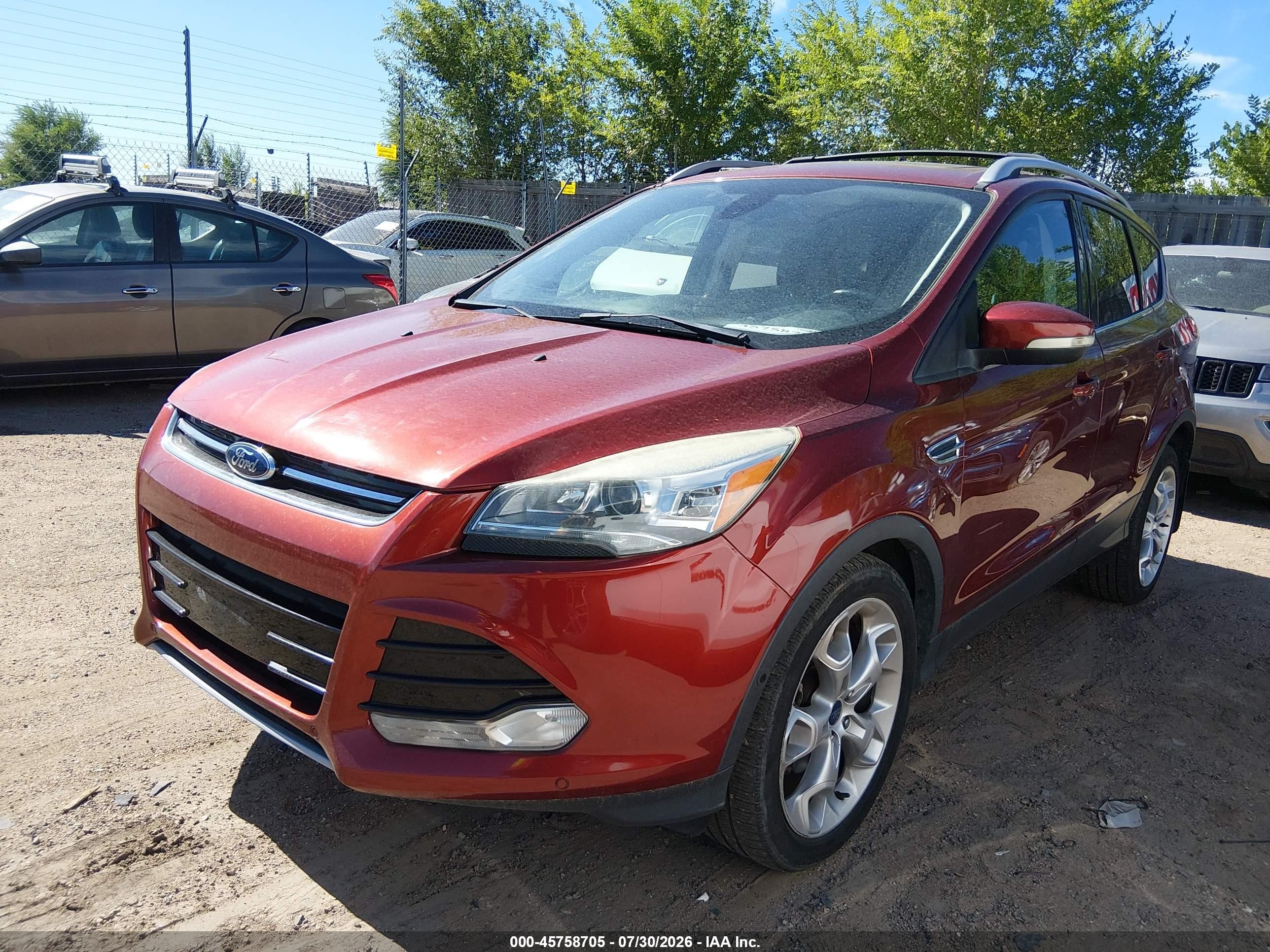 2015 Ford Escape Titanium Red vin: 1FMCU9J92FUC79256