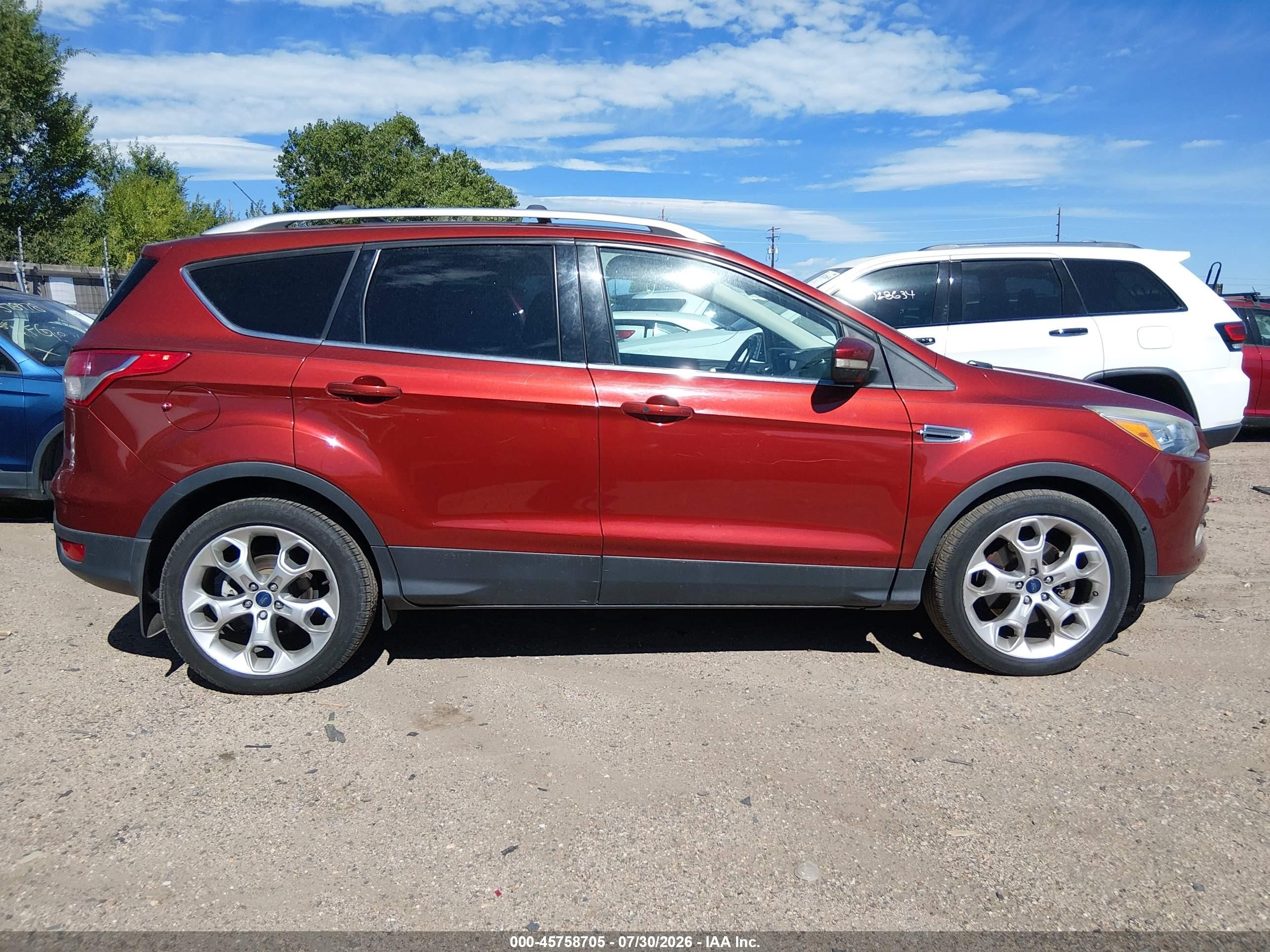 2015 Ford Escape Titanium Red vin: 1FMCU9J92FUC79256