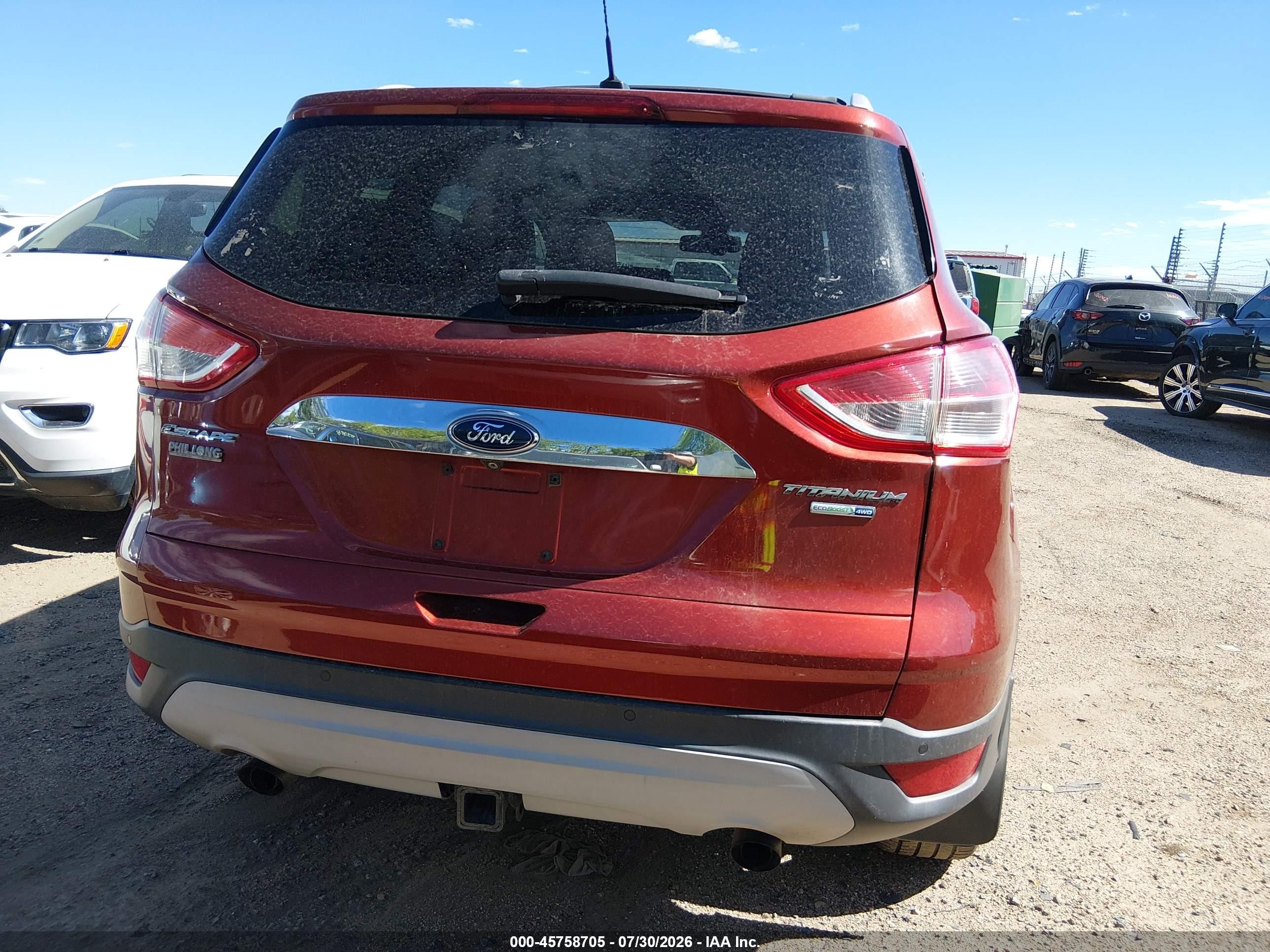 2015 Ford Escape Titanium Red vin: 1FMCU9J92FUC79256