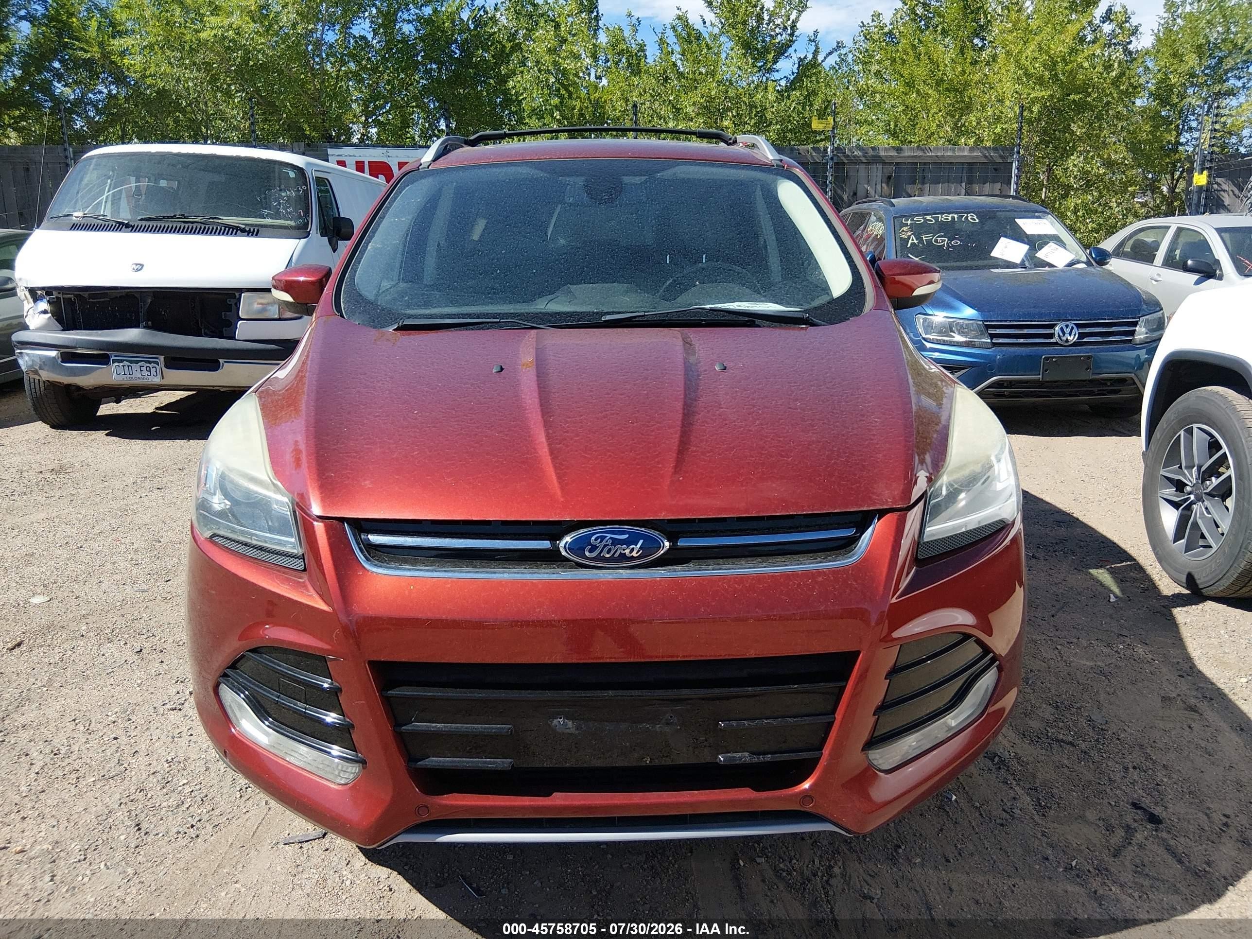 2015 Ford Escape Titanium Red vin: 1FMCU9J92FUC79256