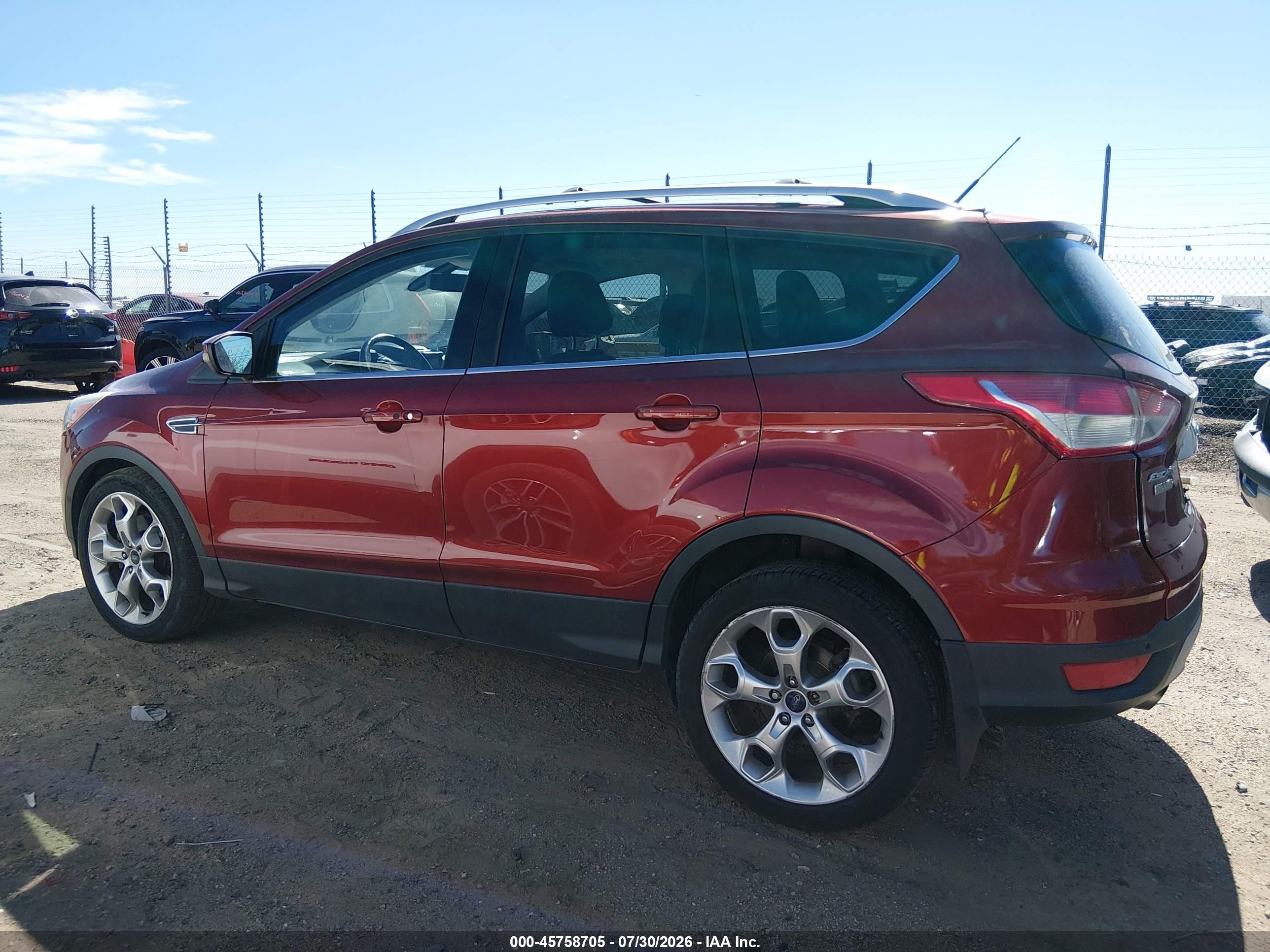 2015 Ford Escape Titanium Red vin: 1FMCU9J92FUC79256