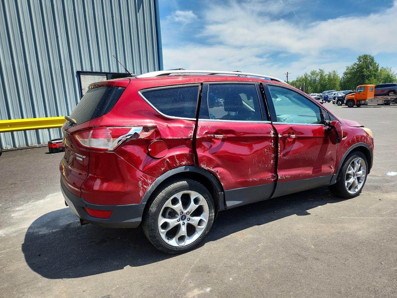 2013 Ford Escape Titanium Red vin: 1FMCU9J93DUB23997