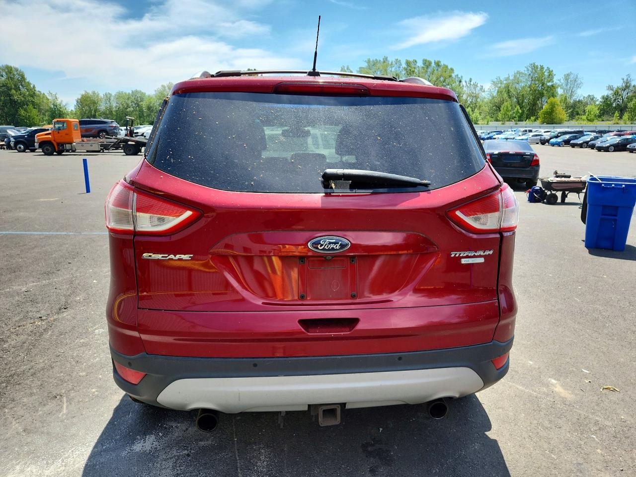 2013 Ford Escape Titanium Red vin: 1FMCU9J93DUB23997