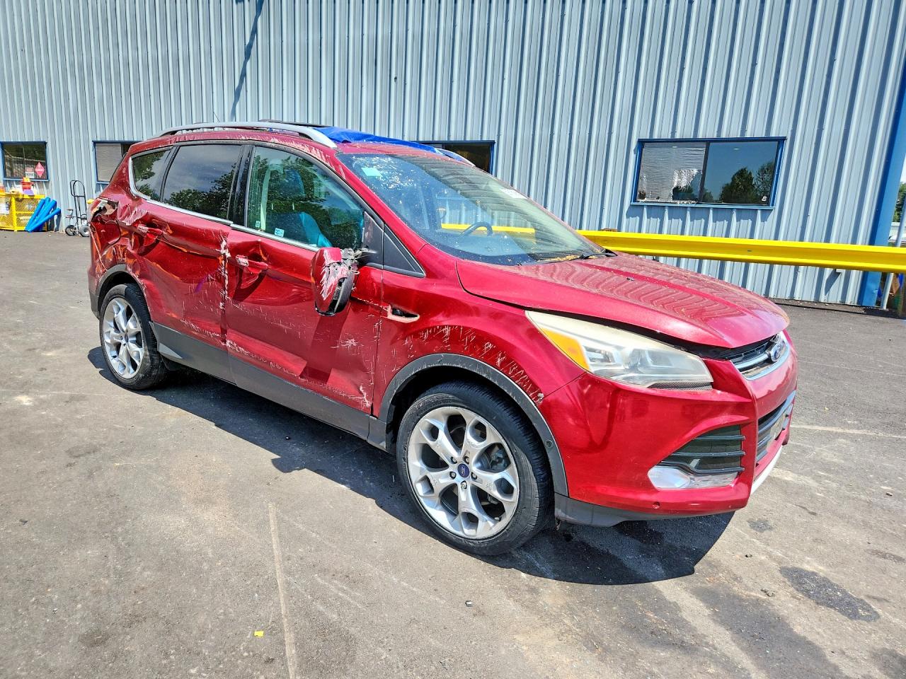 2013 Ford Escape Titanium Red vin: 1FMCU9J93DUB23997