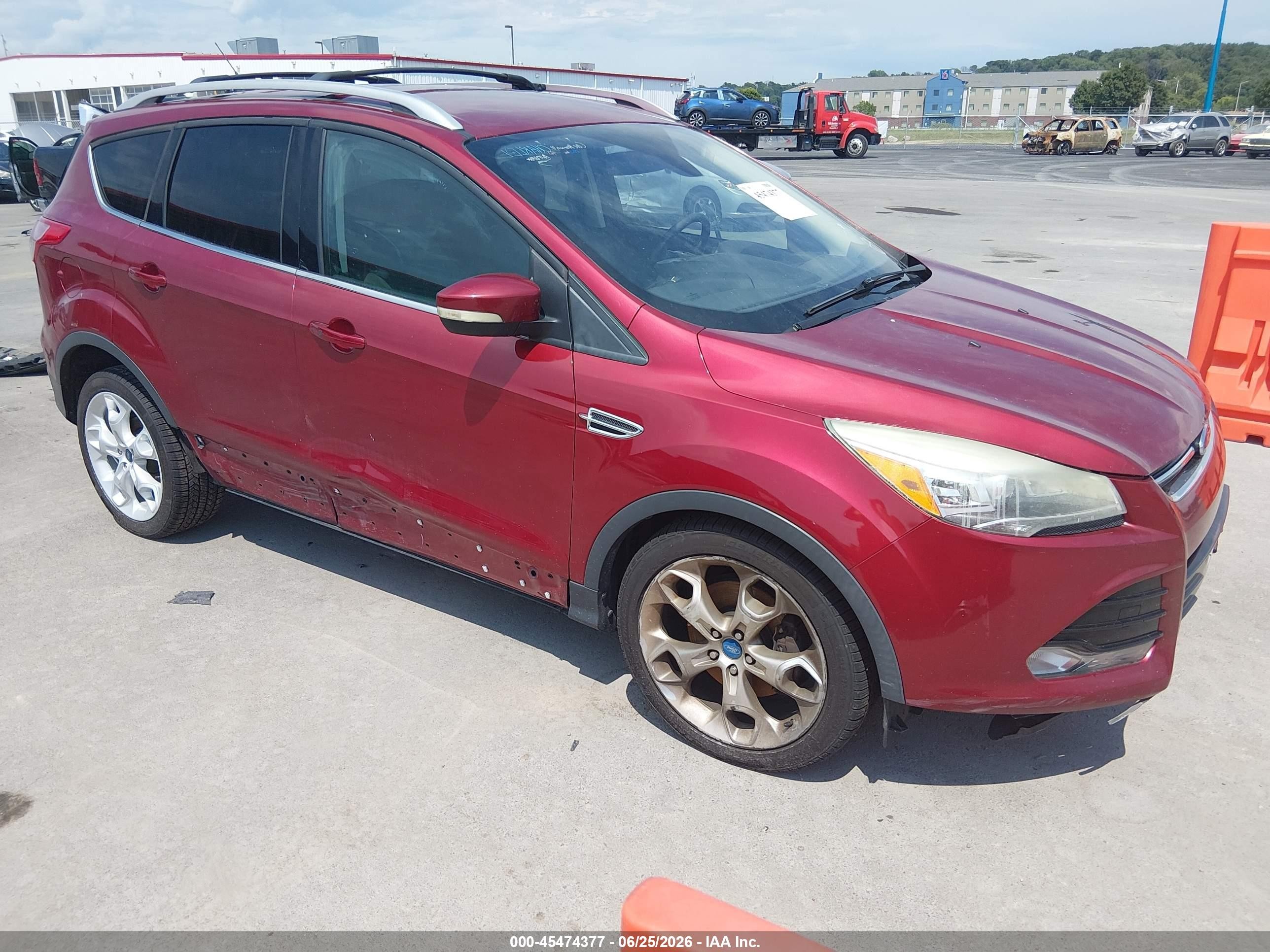 2013 Ford Escape Titanium Red vin: 1FMCU9J93DUB63898