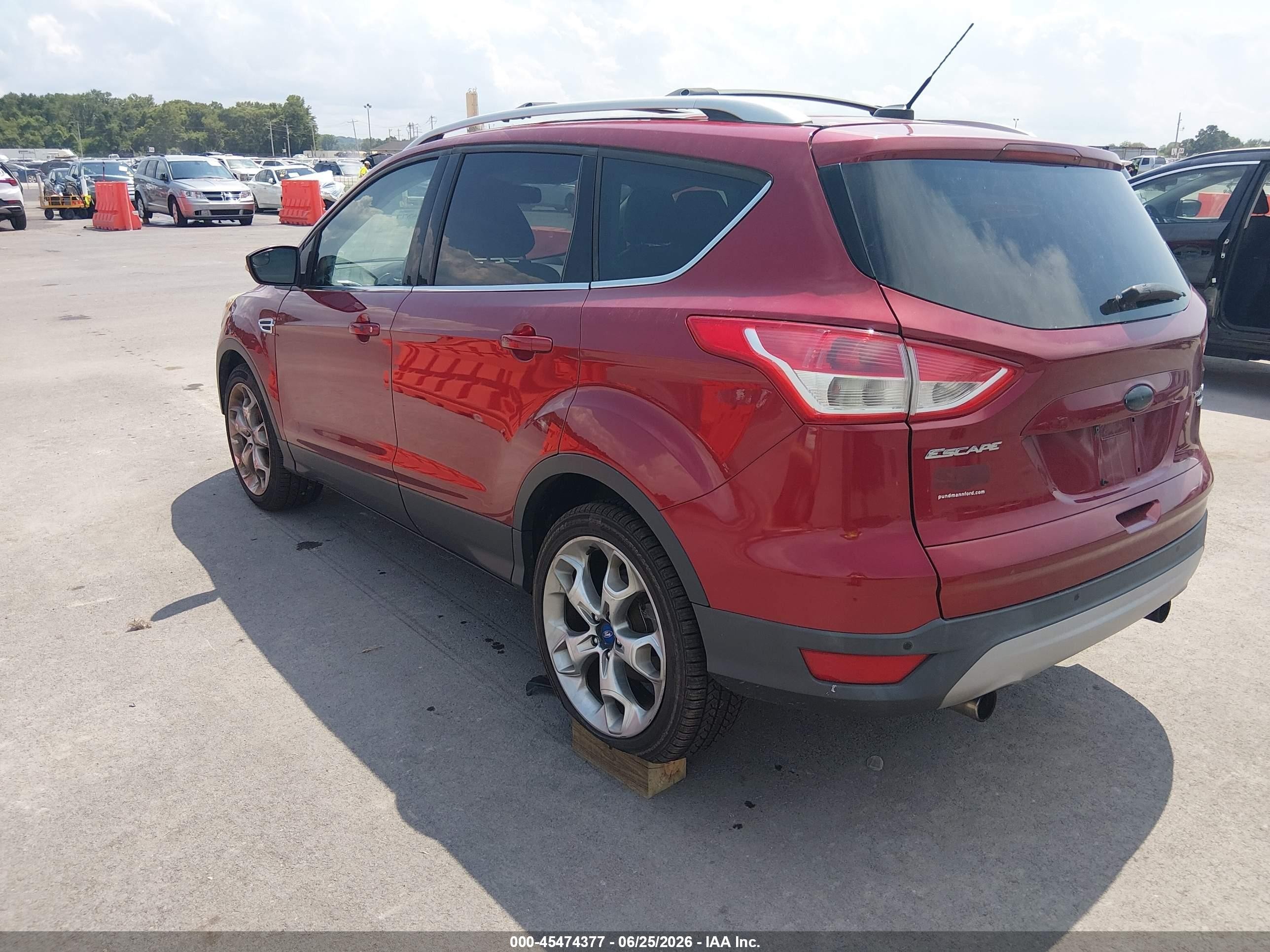 2013 Ford Escape Titanium Red vin: 1FMCU9J93DUB63898